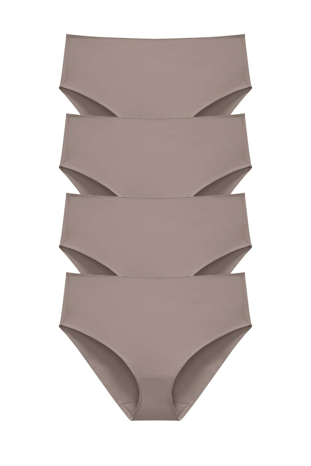 4-pack Recycled Comfort midi panty taupe