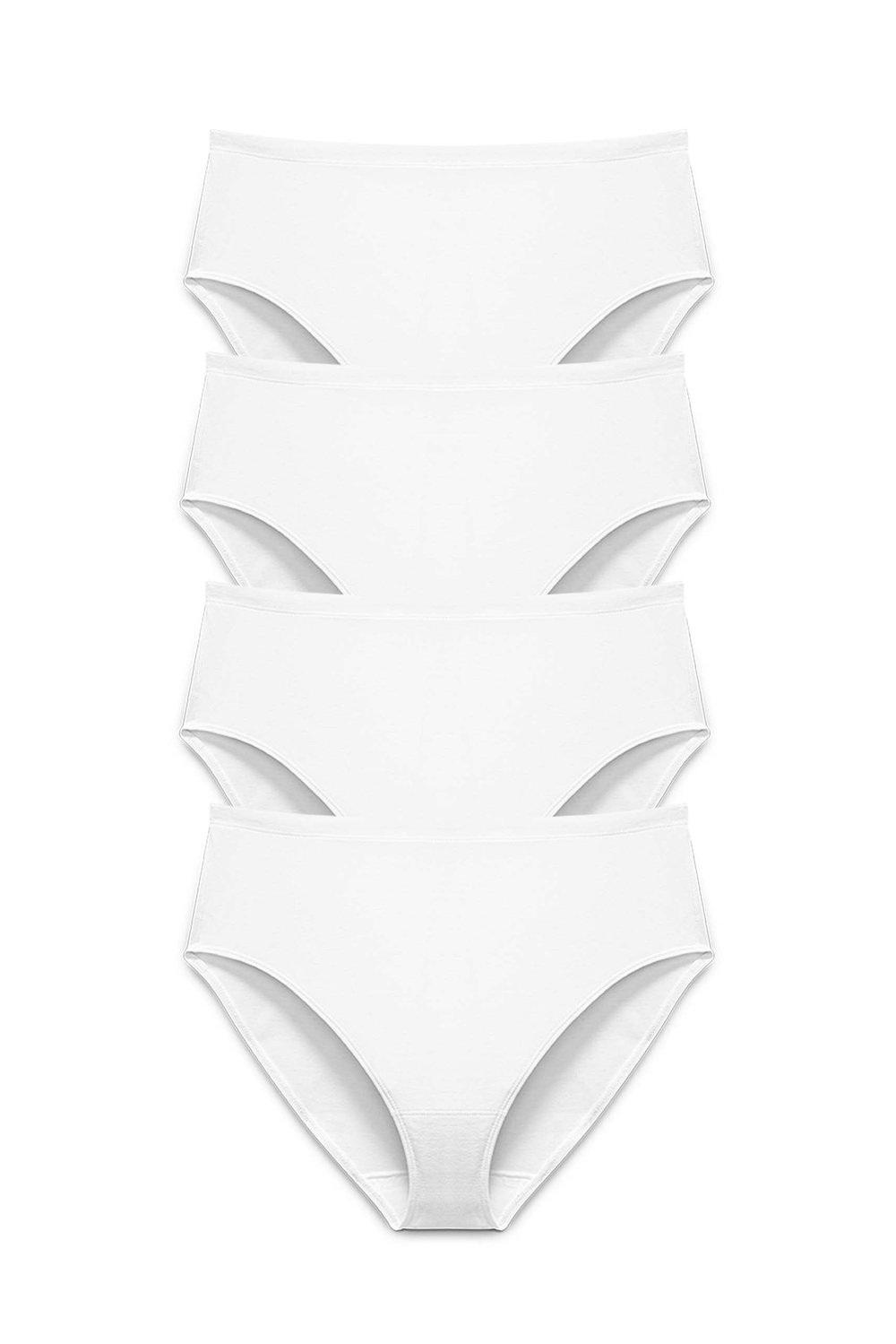4-pack Organic Cotton midi panty white