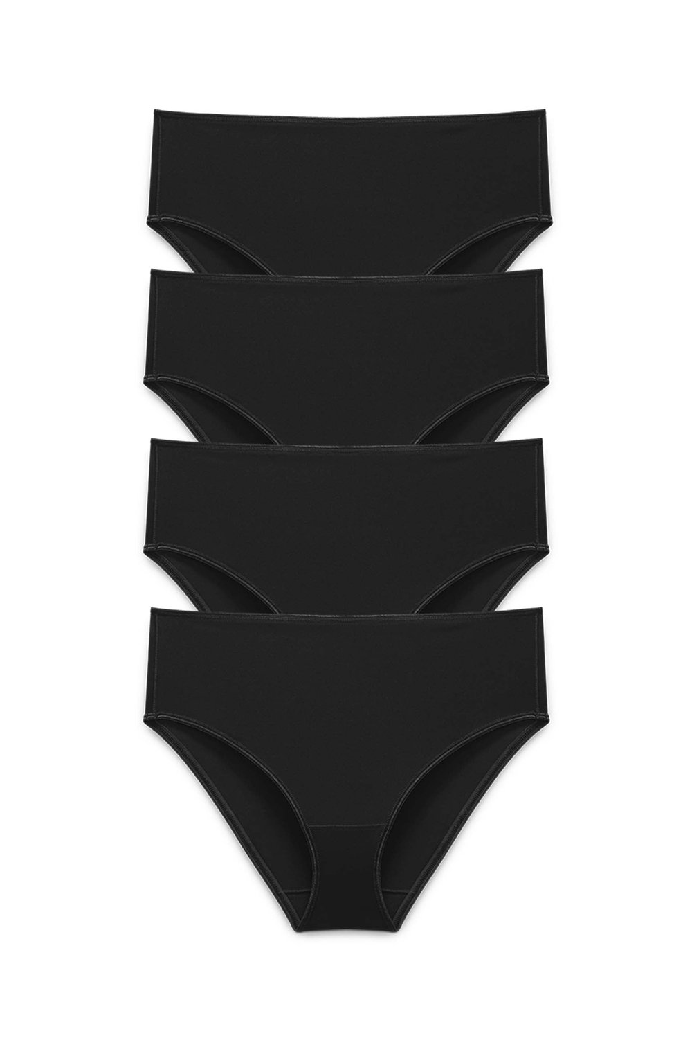 4-pack Recycled Comfort midi panty black