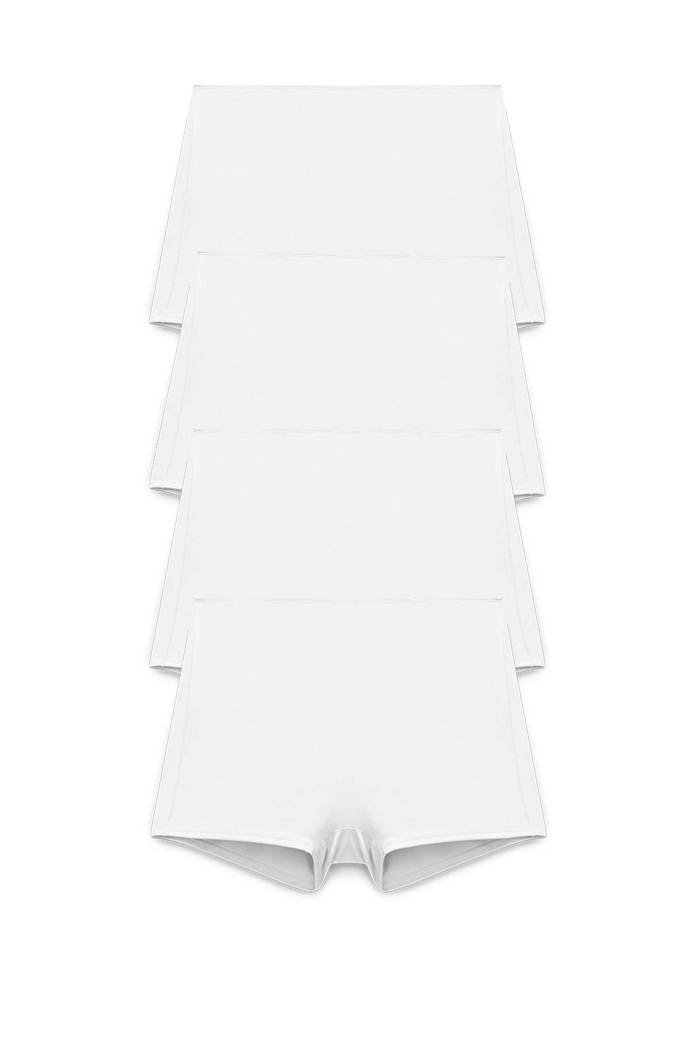 4-pack Recycled Comfort shorty panty white