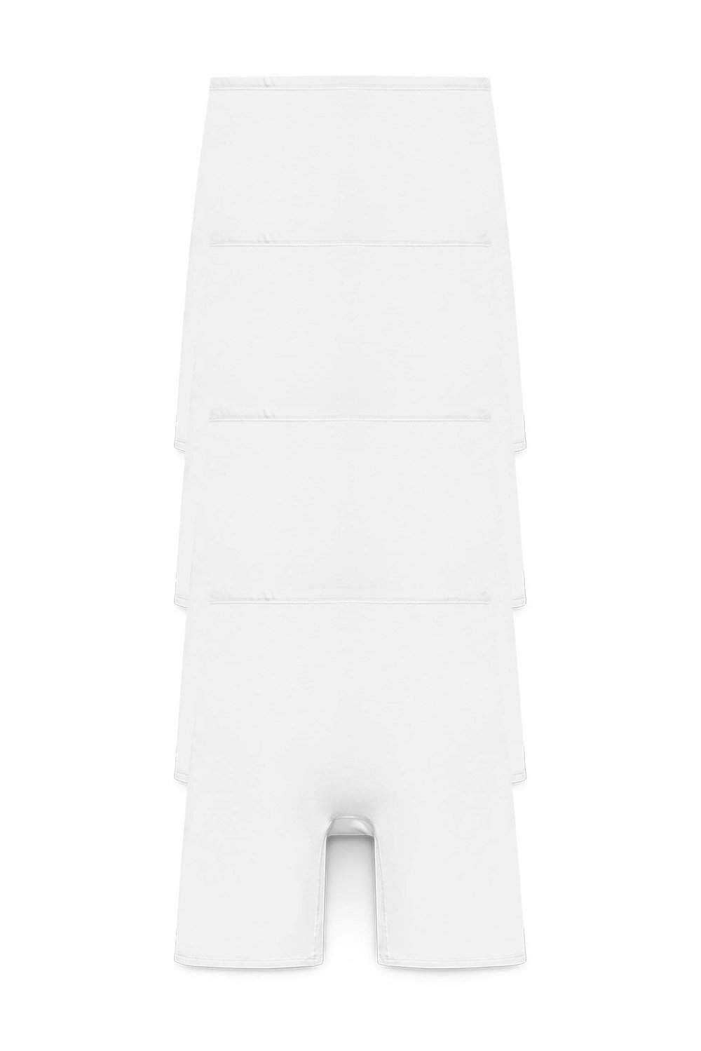 4-pack Organic Cotton panty with long legs white