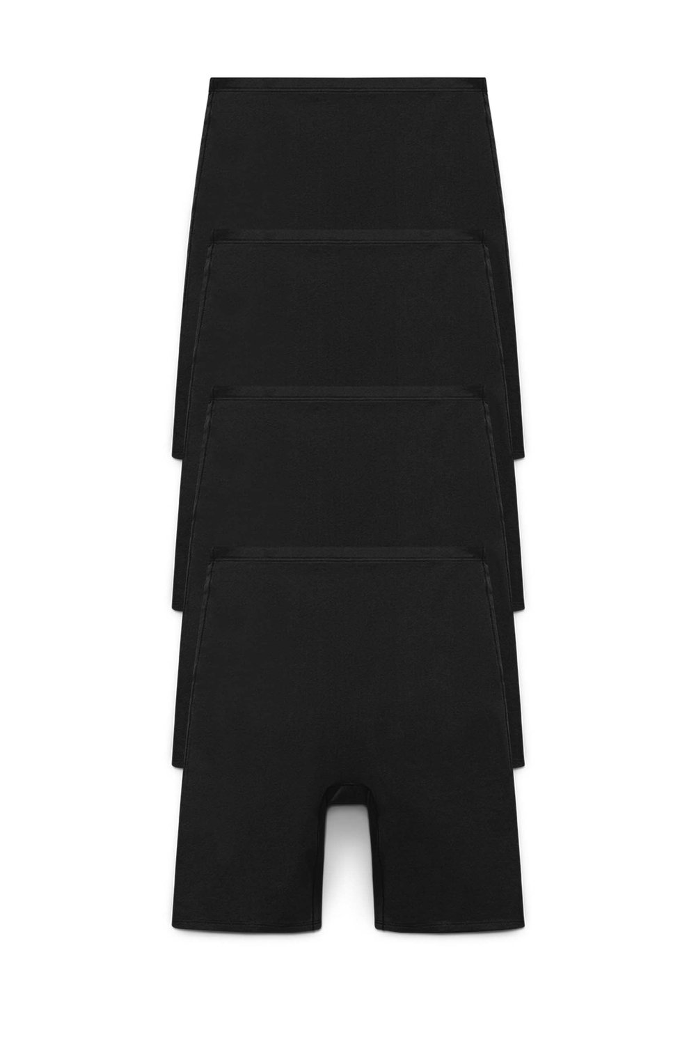 4-pack Organic Cotton panty with long legs black