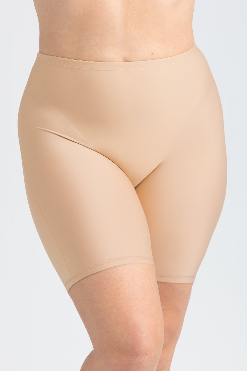 Cool Sensation panty with long legs & hem seam - Front-Lined
