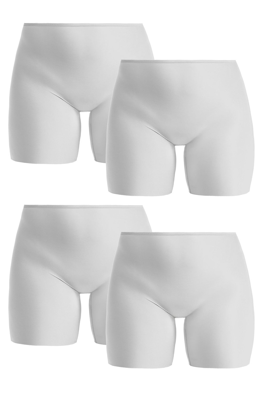 4-pack Cool Sensation panty with long legs white