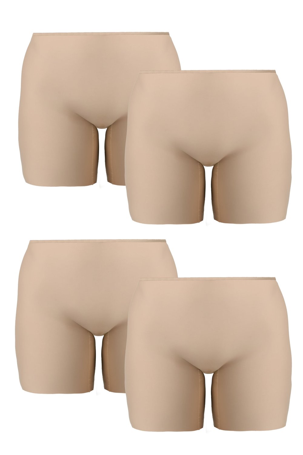 4-pack Cool Sensation panty with long legs beige