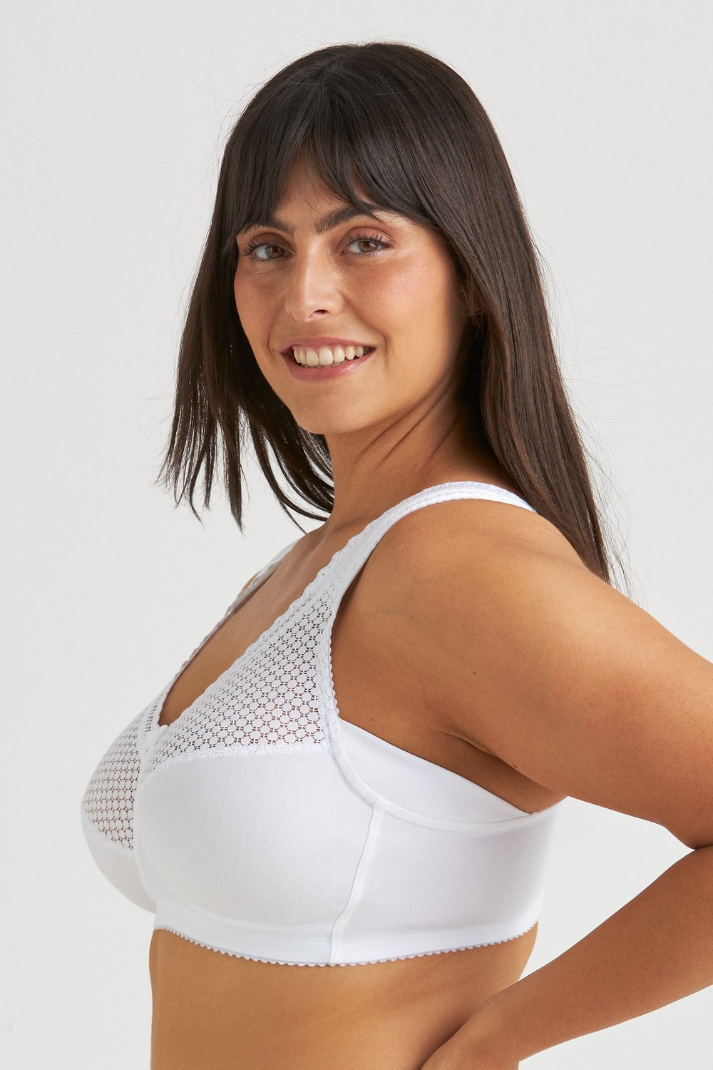 Cotton Dots Comfort bra with side wing 