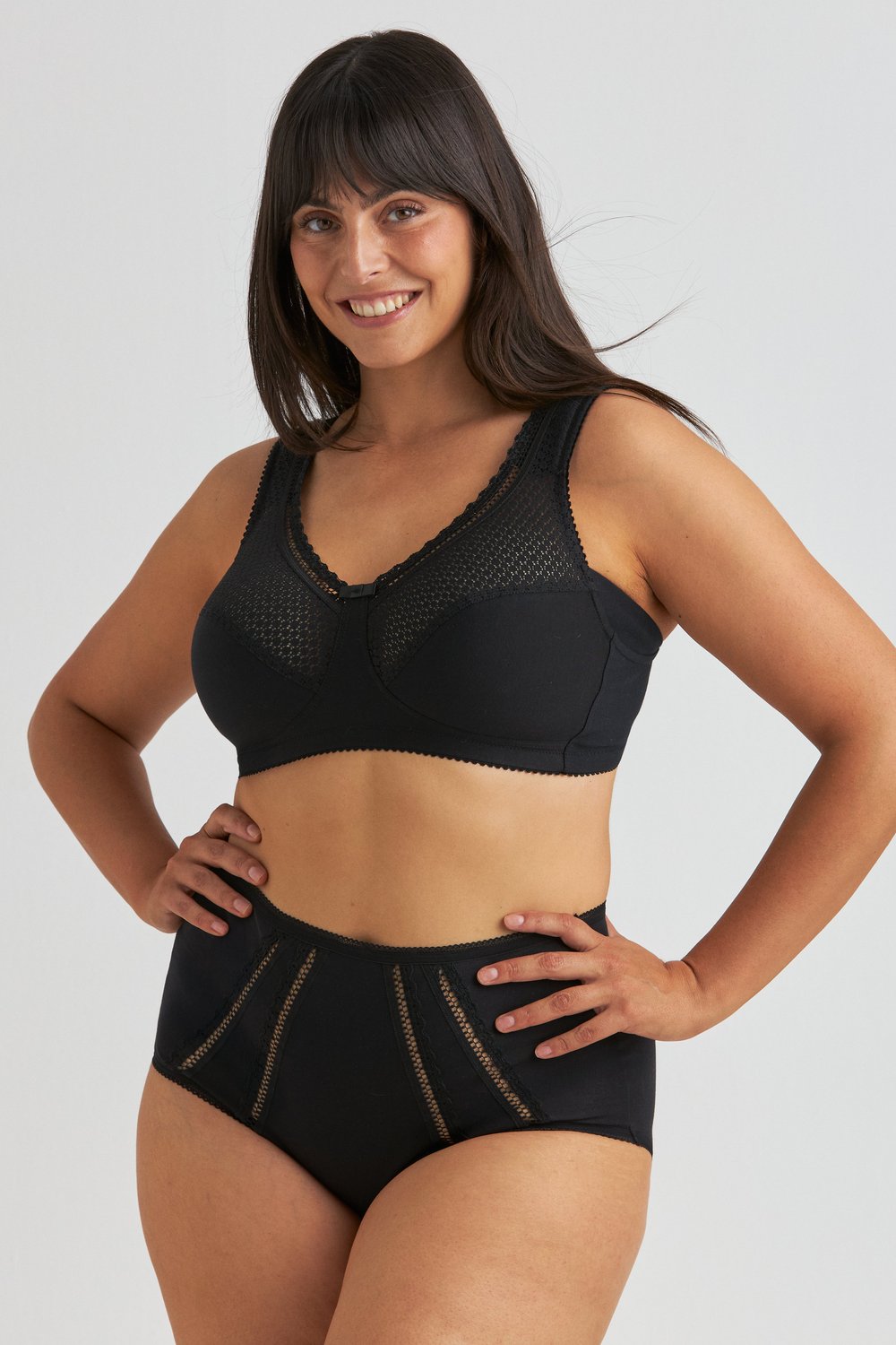 Cotton Dots Comfort bra with side wing 