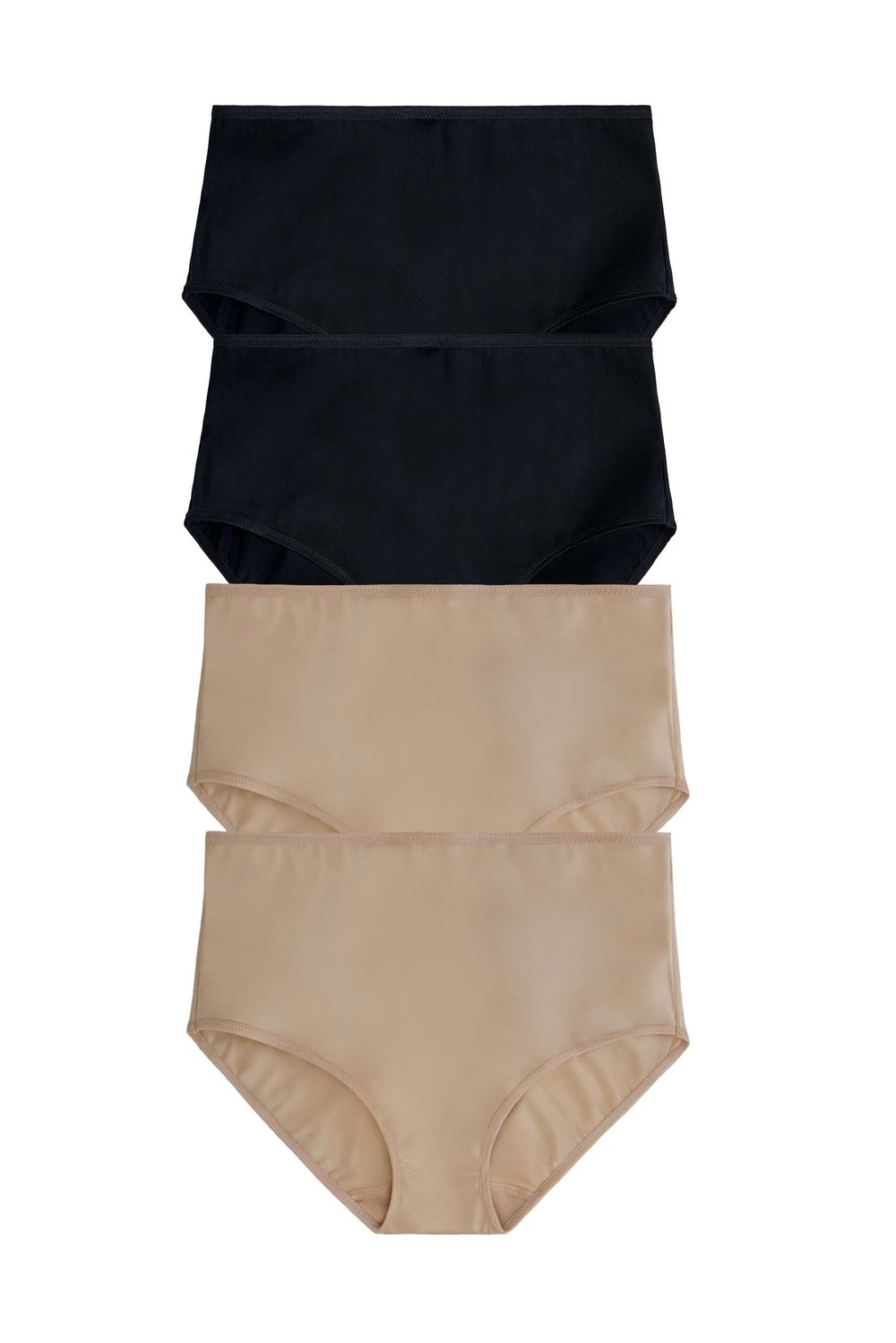 Lot de 4 Culotte Freedom Skin-Relief beige & noir
