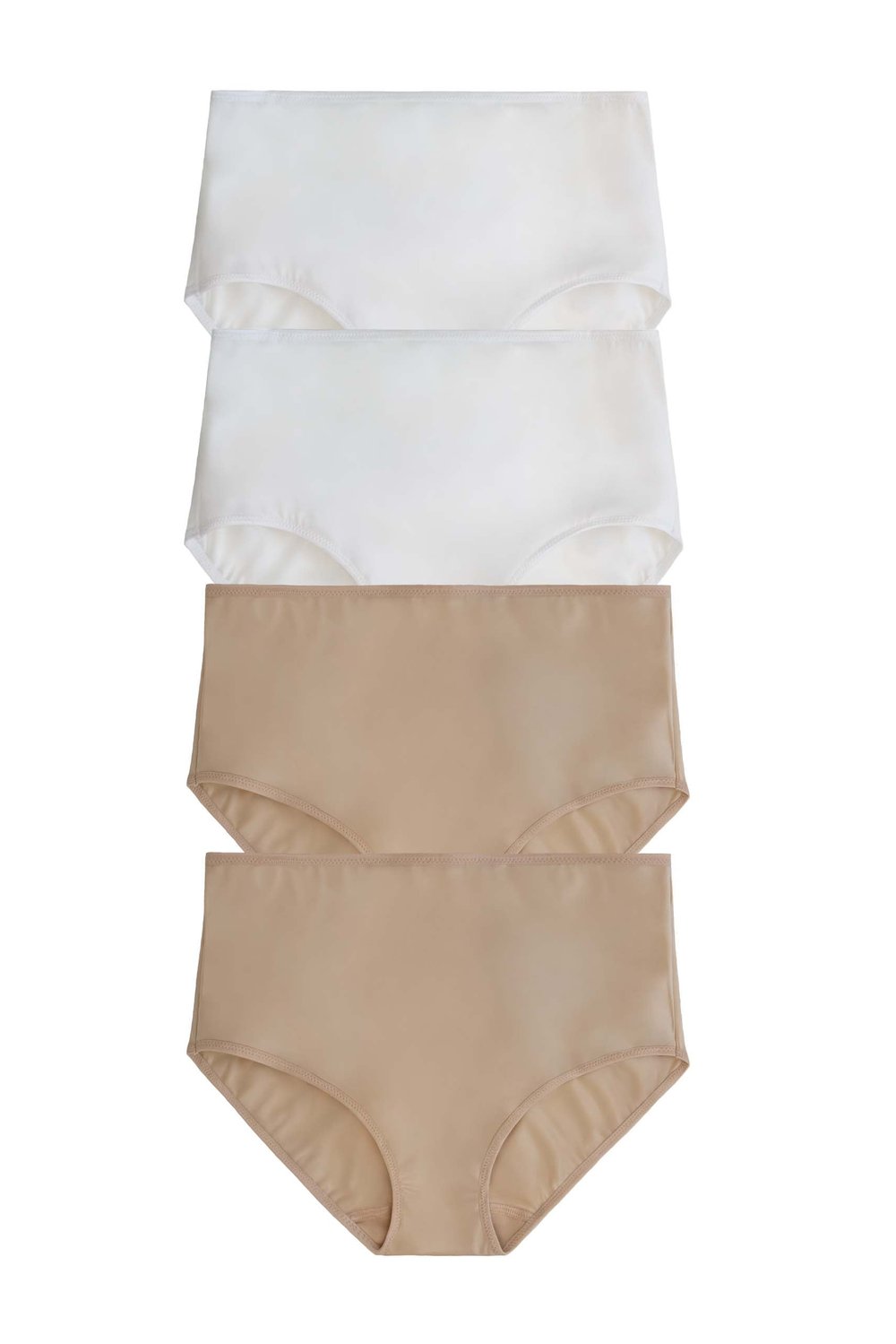 Lot de 4 Culotte Freedom Skin-Relief beige & blanc