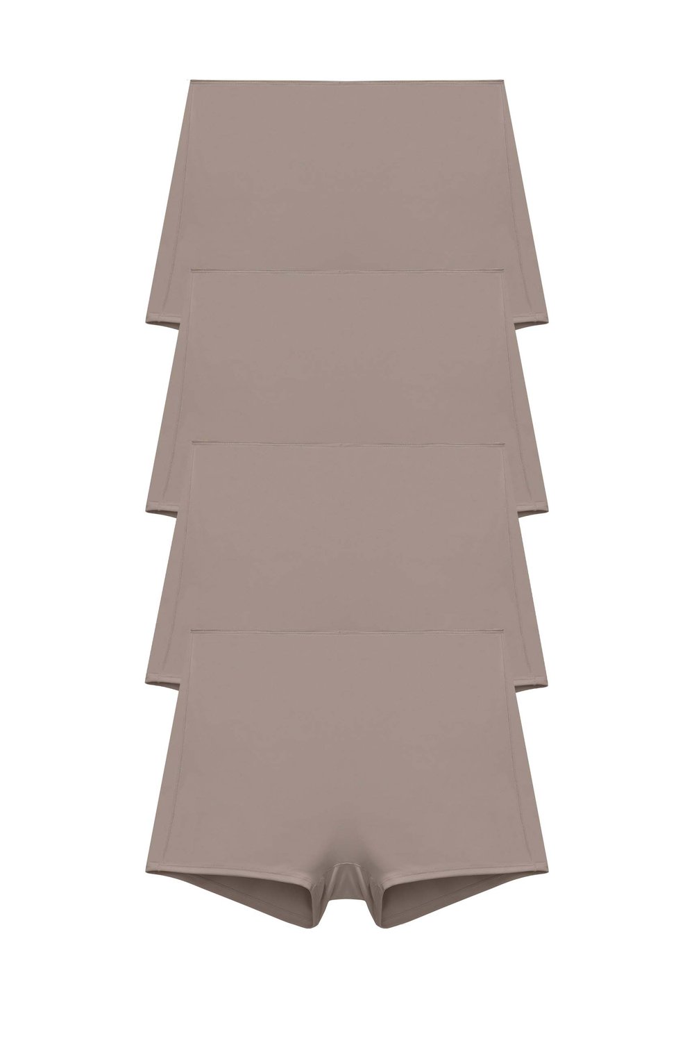 4-pack Recycled Comfort shorty panty taupe