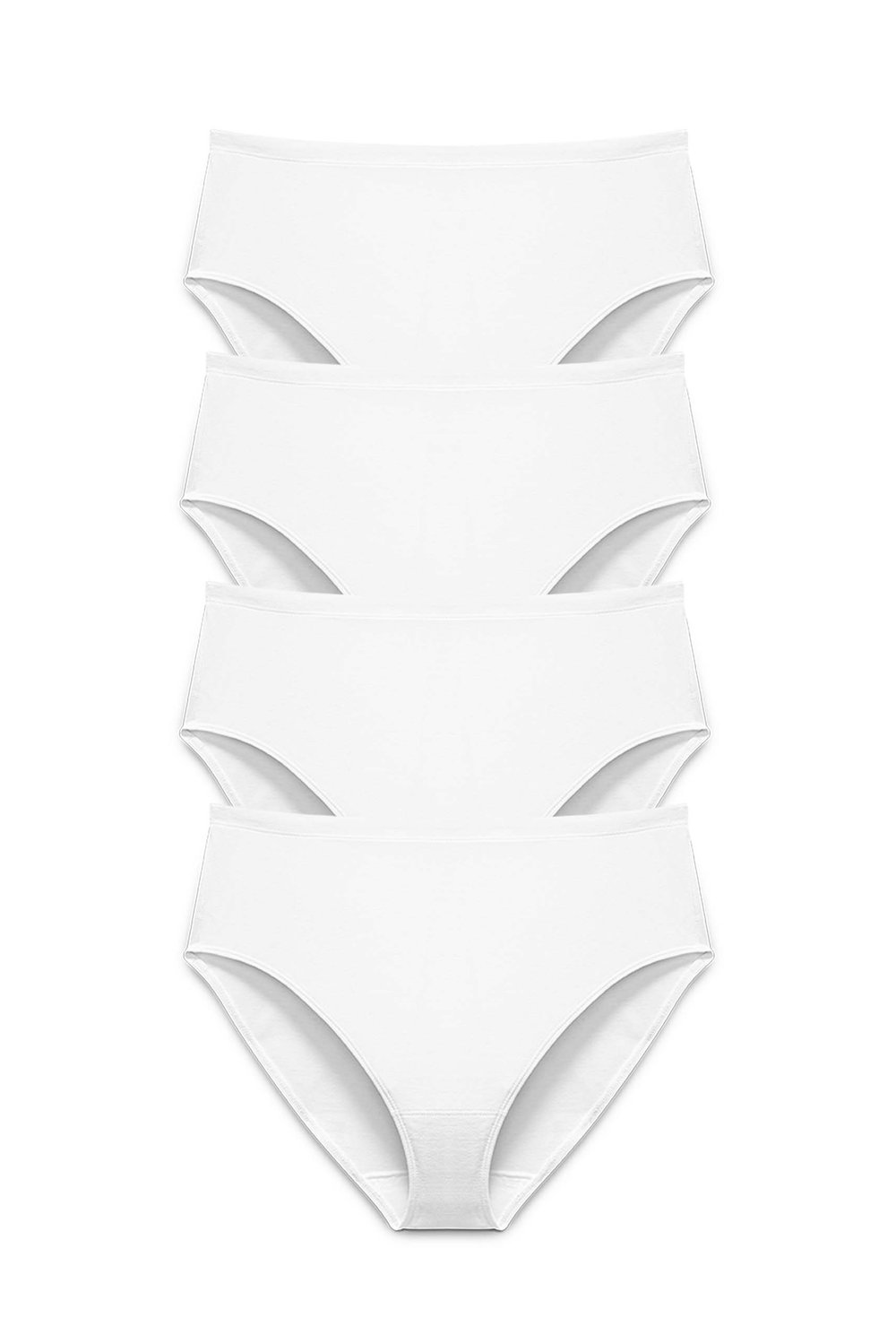 4-pack Organic Cotton midi panty white