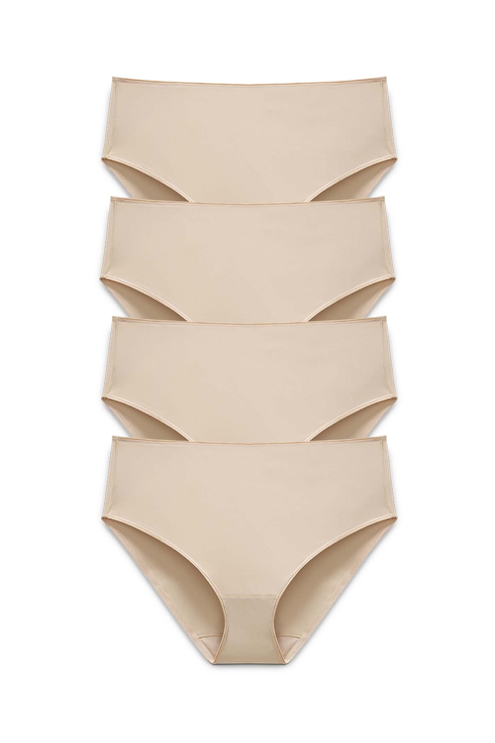 4-pack Recycled Comfort midi panty beige