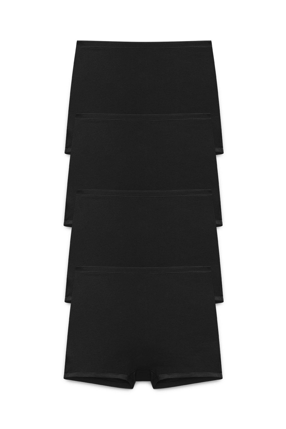 4-pack Organic Cotton shorty panty black