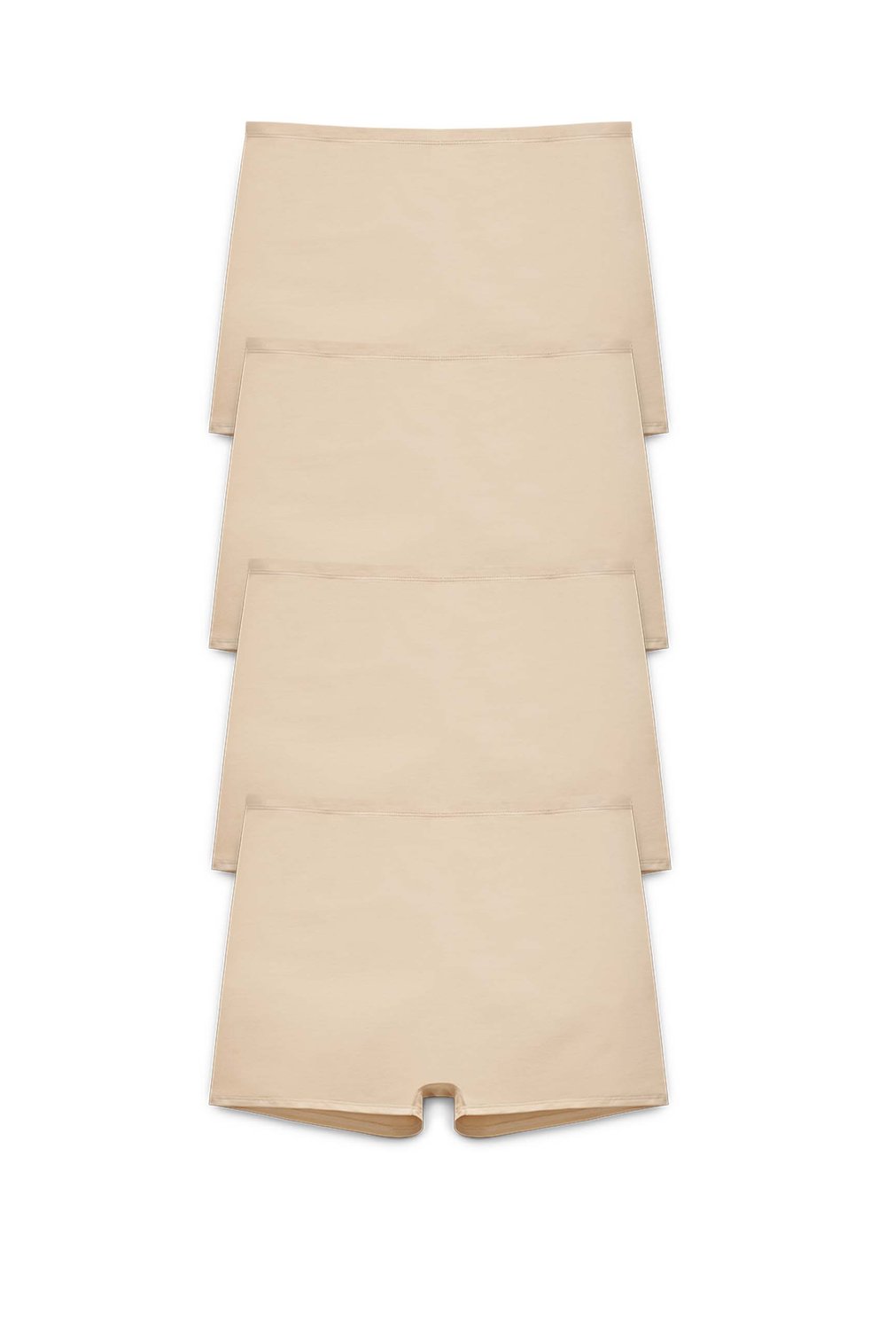 4-pack Organic Cotton shorty panty beige