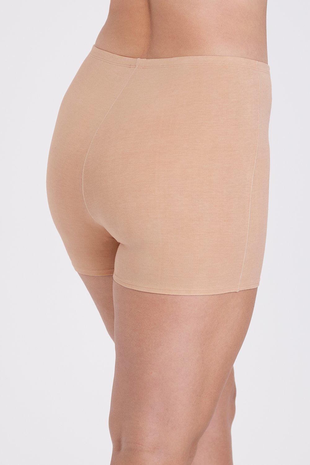 4-pack Organic Cotton shorty panty beige