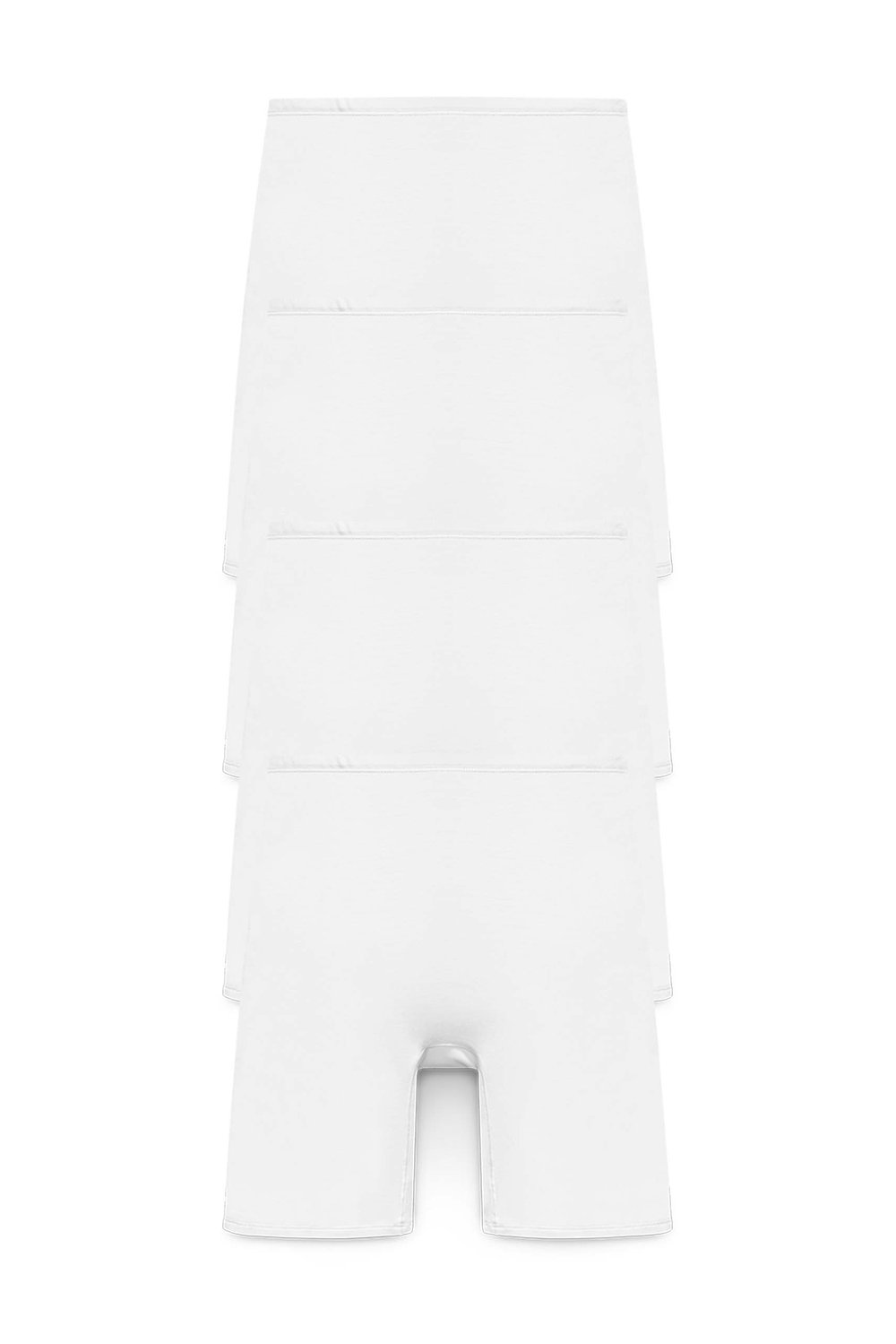 4-pack Organic Cotton panty with long legs white