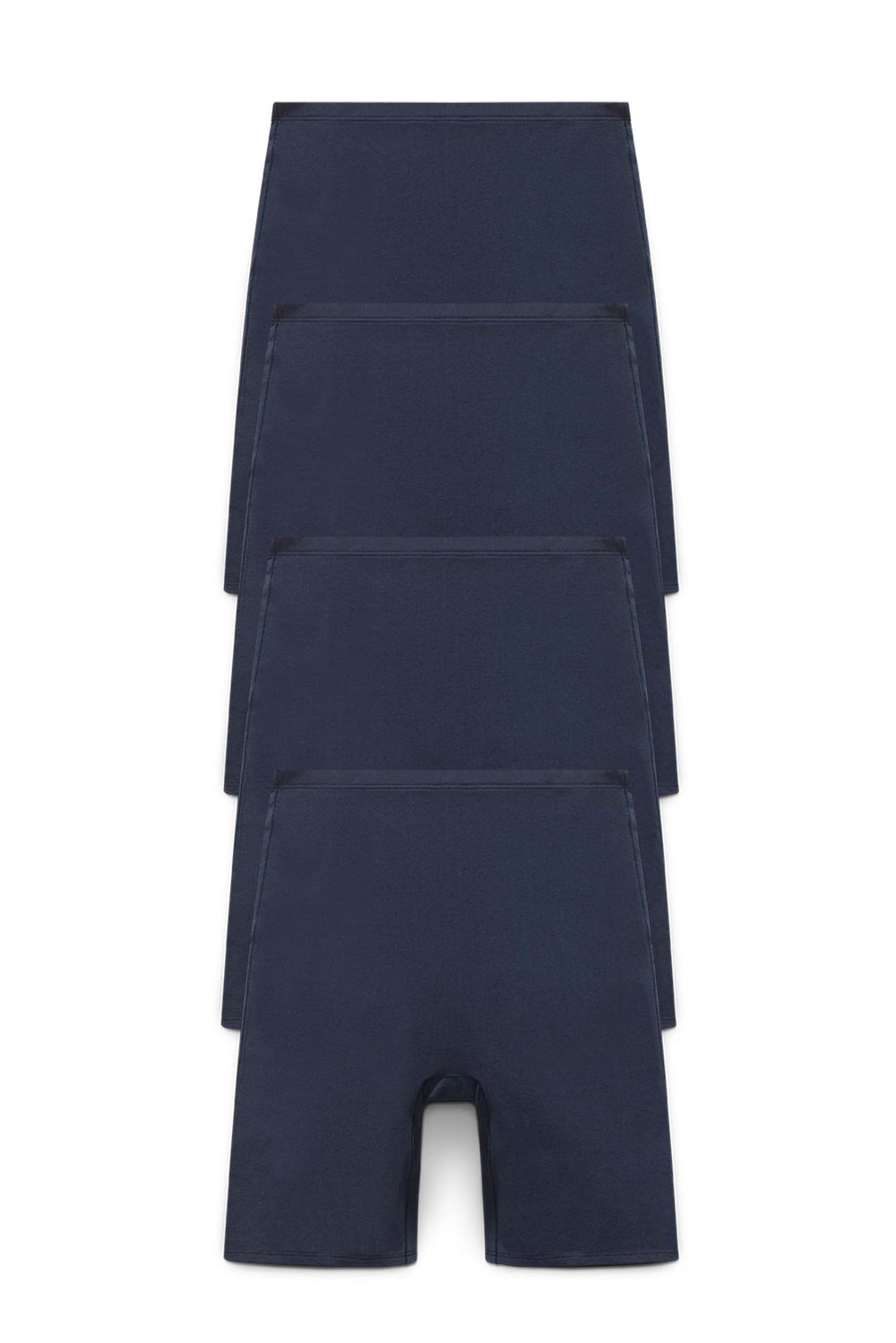 4-pack Organic Cotton panty with long legs dark blue