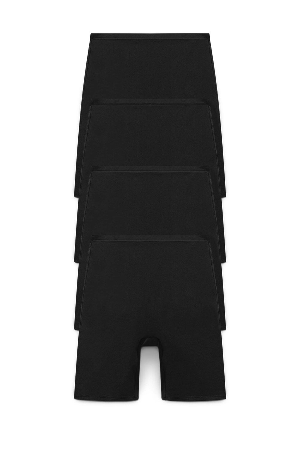 4-pack Organic Cotton panty with long legs black