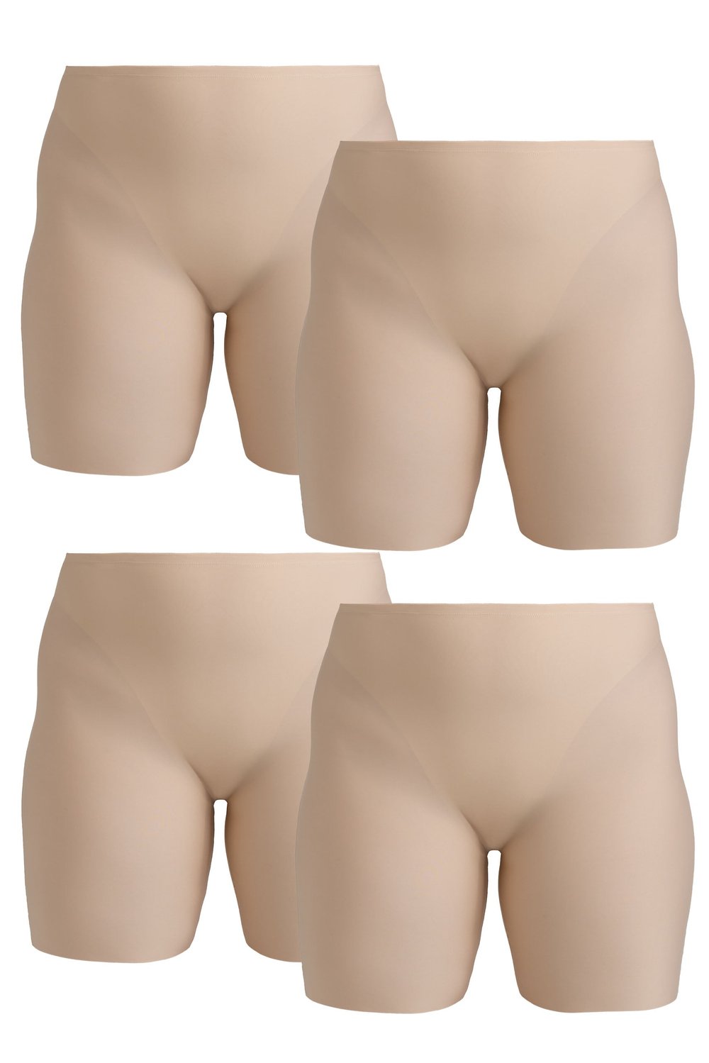 4-pack Cool Sensation panty with long legs - Front-Lined beige