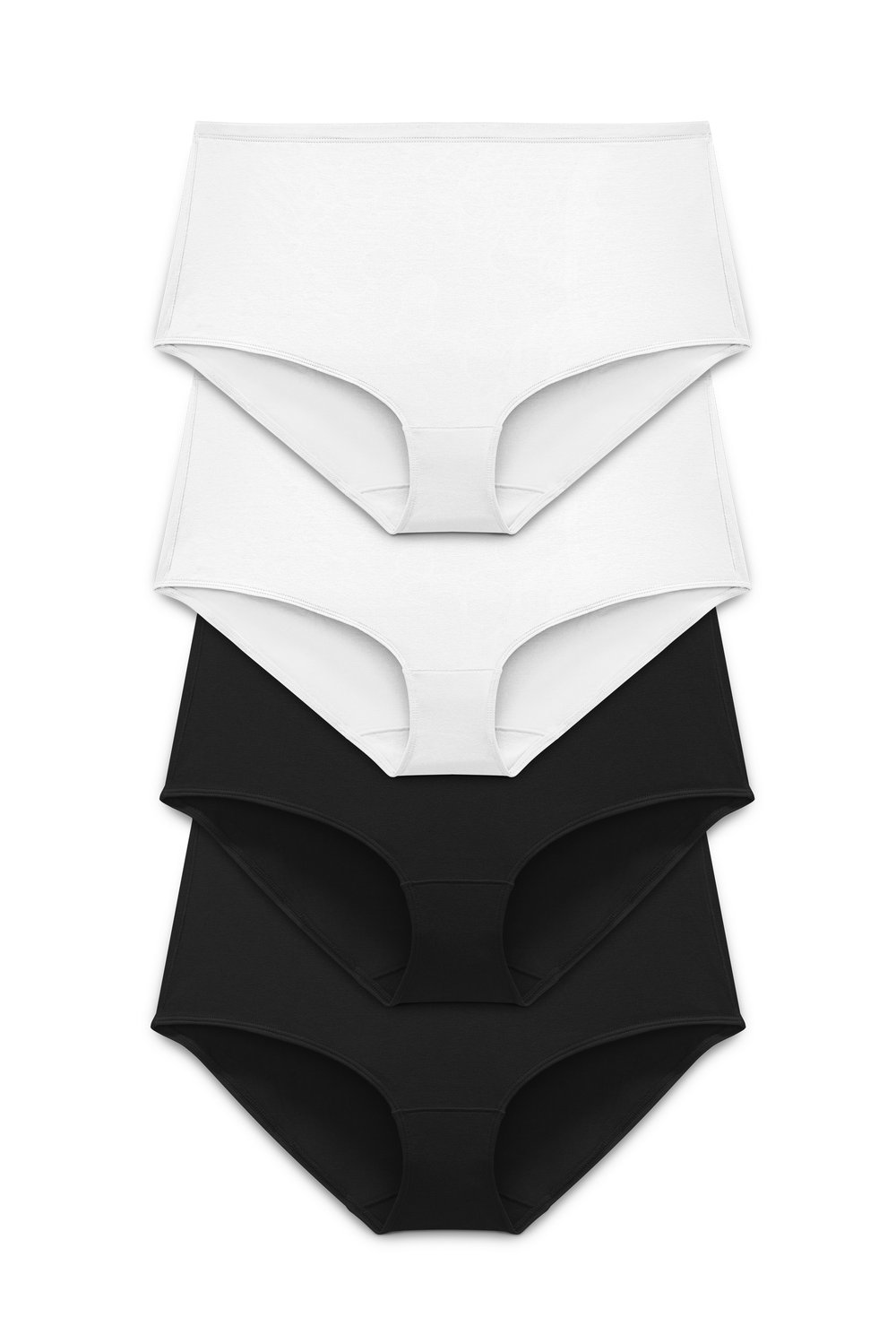 4-pack Organic Cotton maxi panty black & white