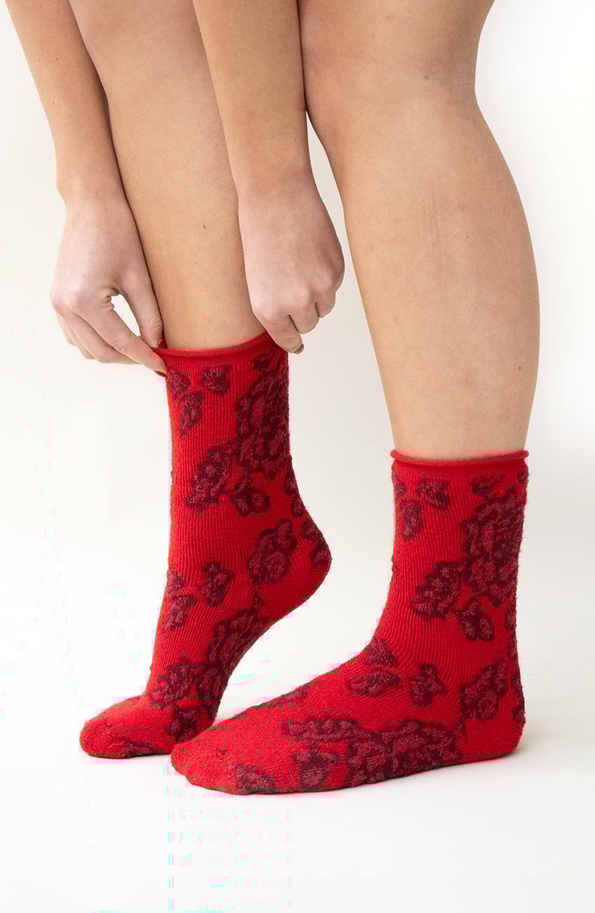 Cozy fein gestrickte Wollsocke