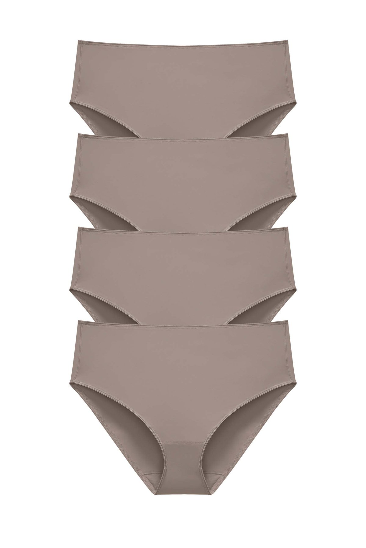 4-pack Recycled Comfort midi panty taupe