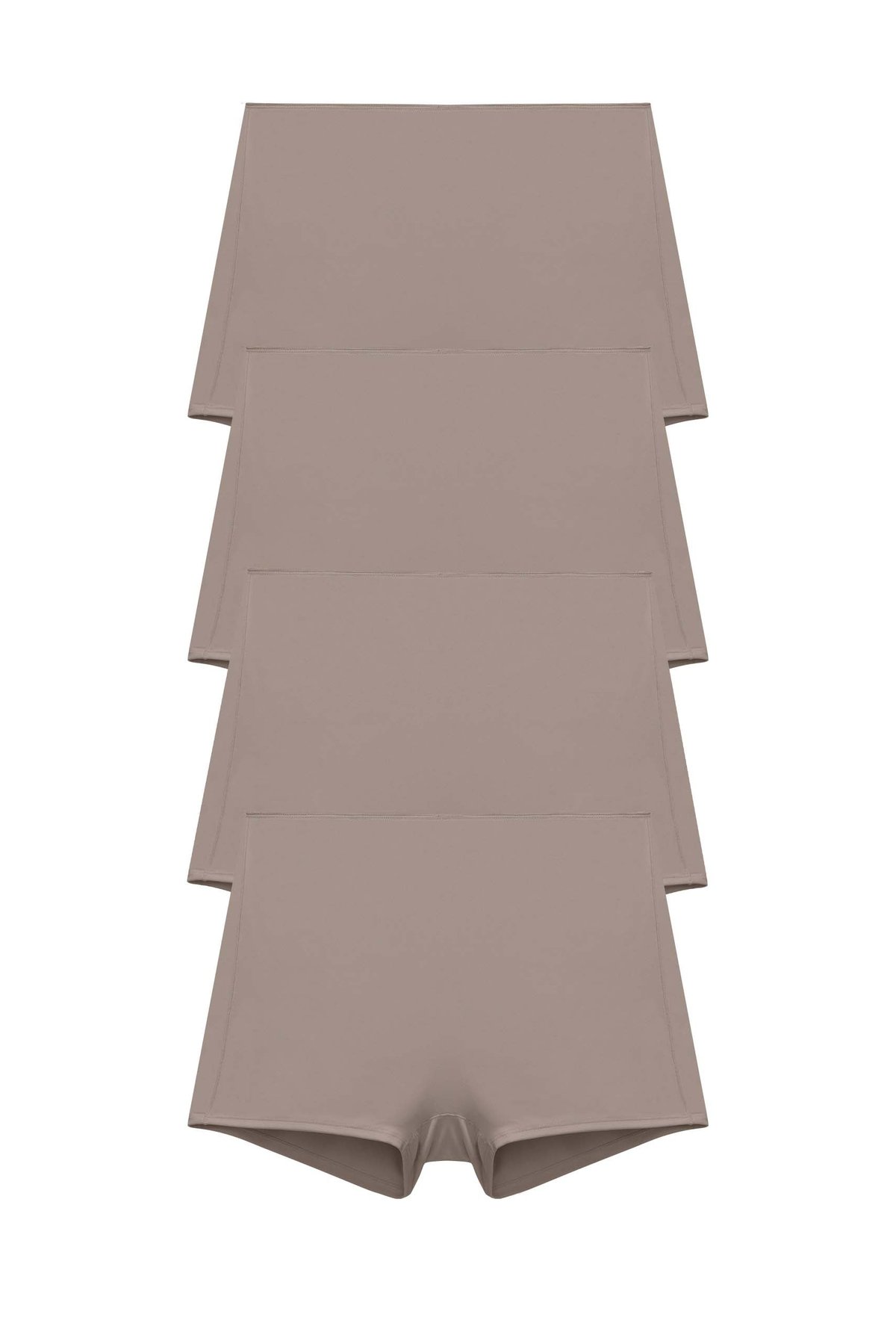 4-pack Recycled Comfort shorty panty taupe