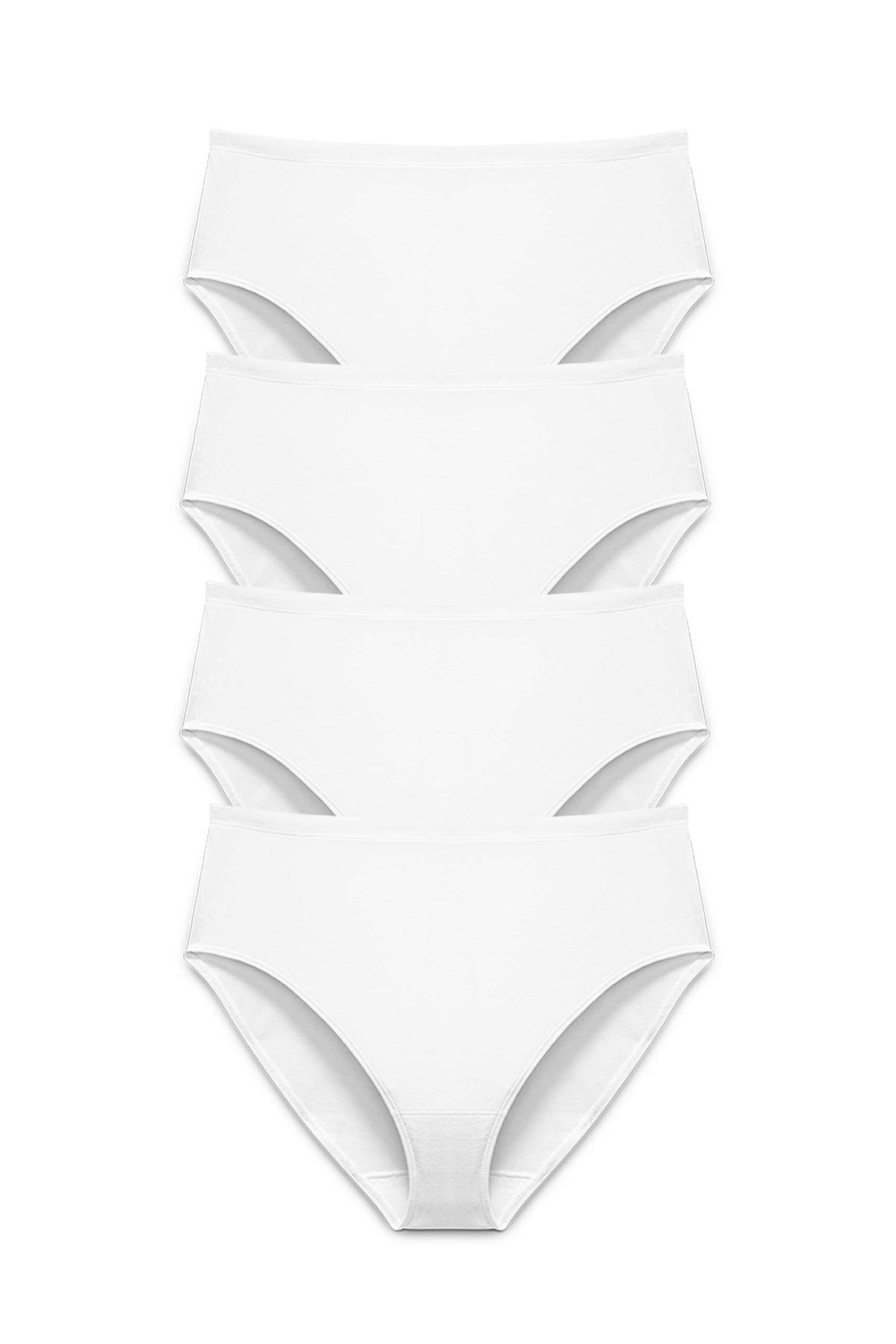 4-pack Organic Cotton midi slip wit