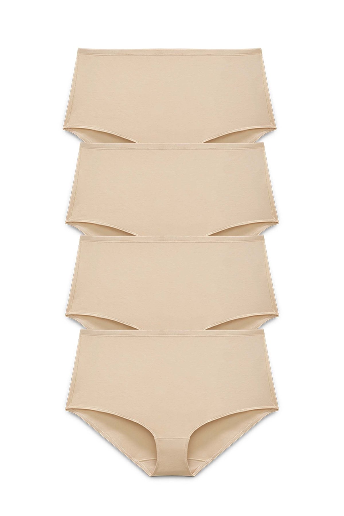 4-pack Organic Cotton maxi panty beige