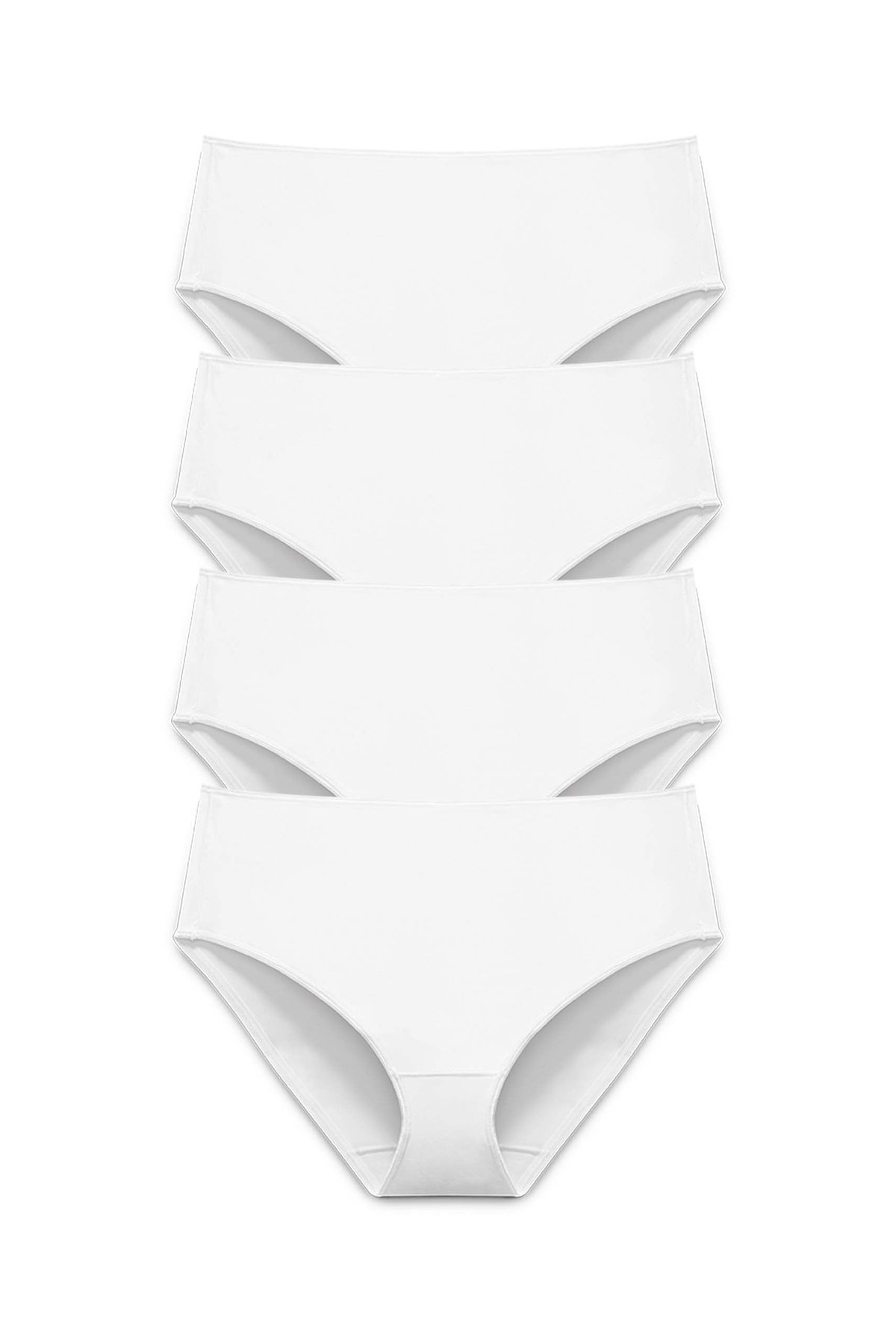 4-pakkaus Recycled Comfort midi alushousut valkoinen