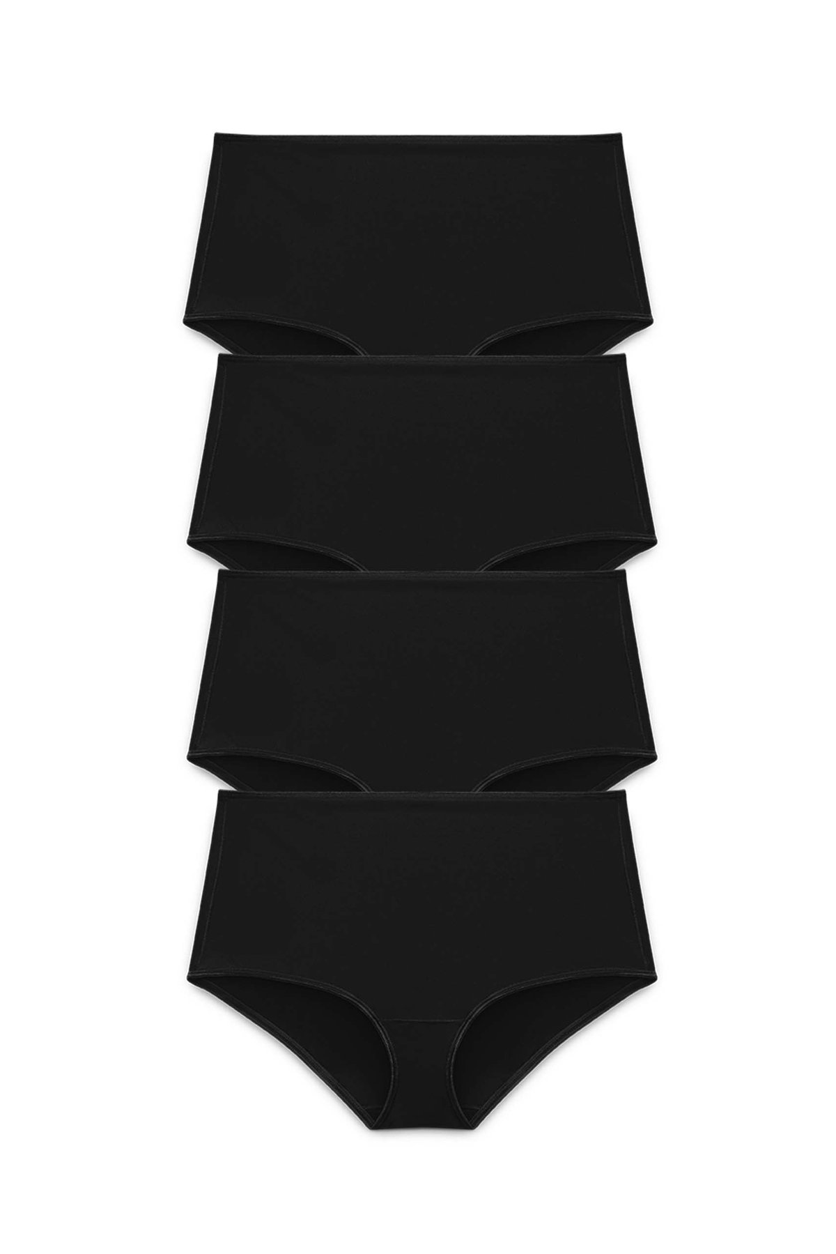 4-pack Recycled Comfort maxi panty black