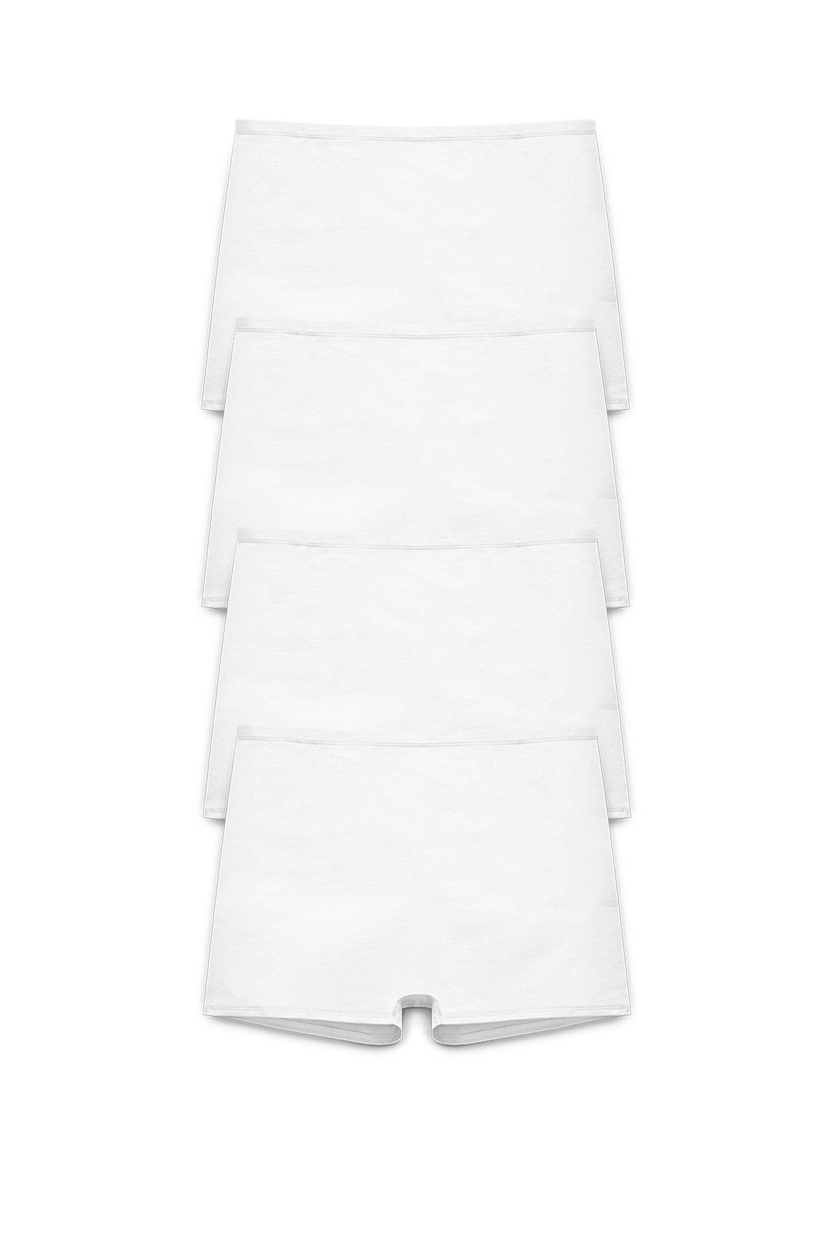 4-pack Organic Cotton shorty panty white