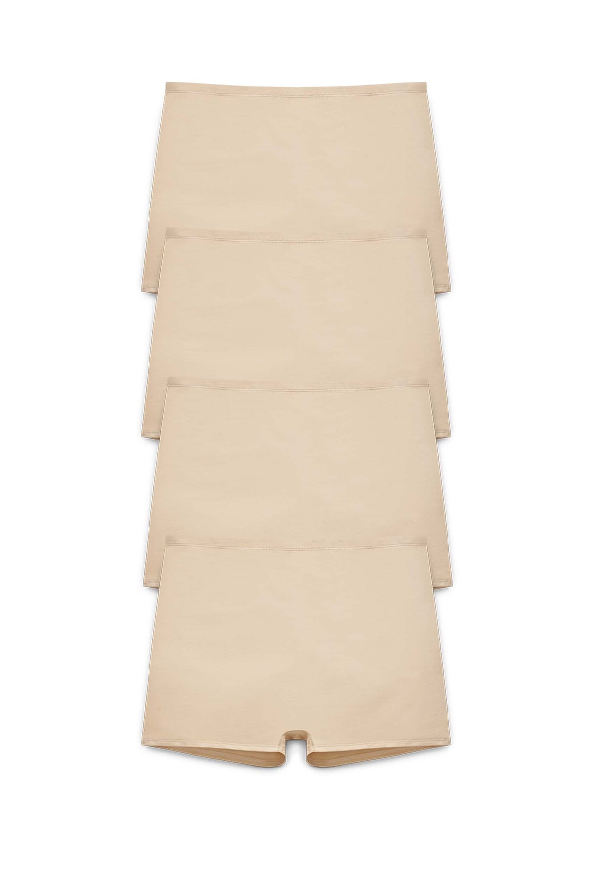 4-pack Organic Cotton shorty panty beige