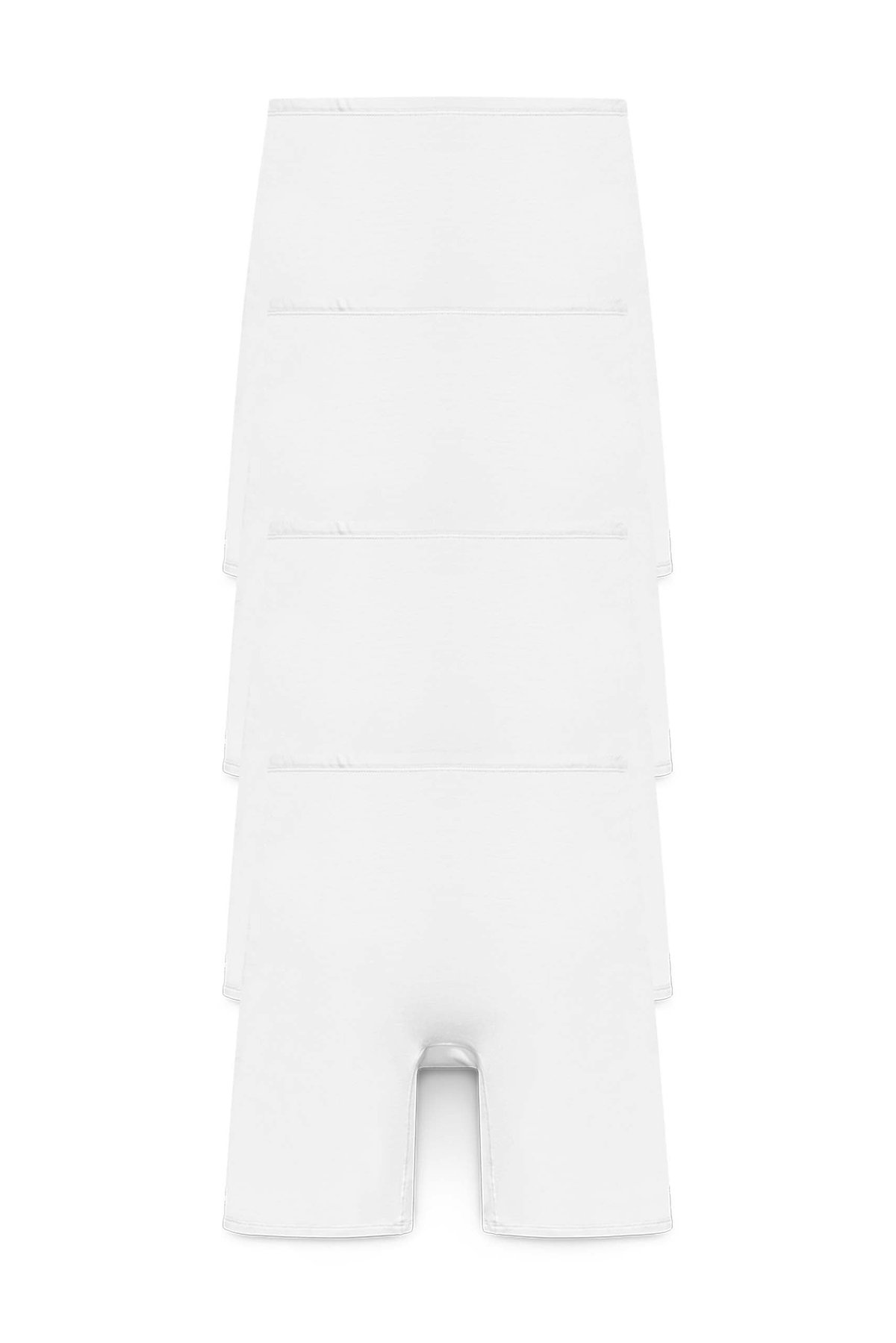 4-pack Organic Cotton panty with long legs white