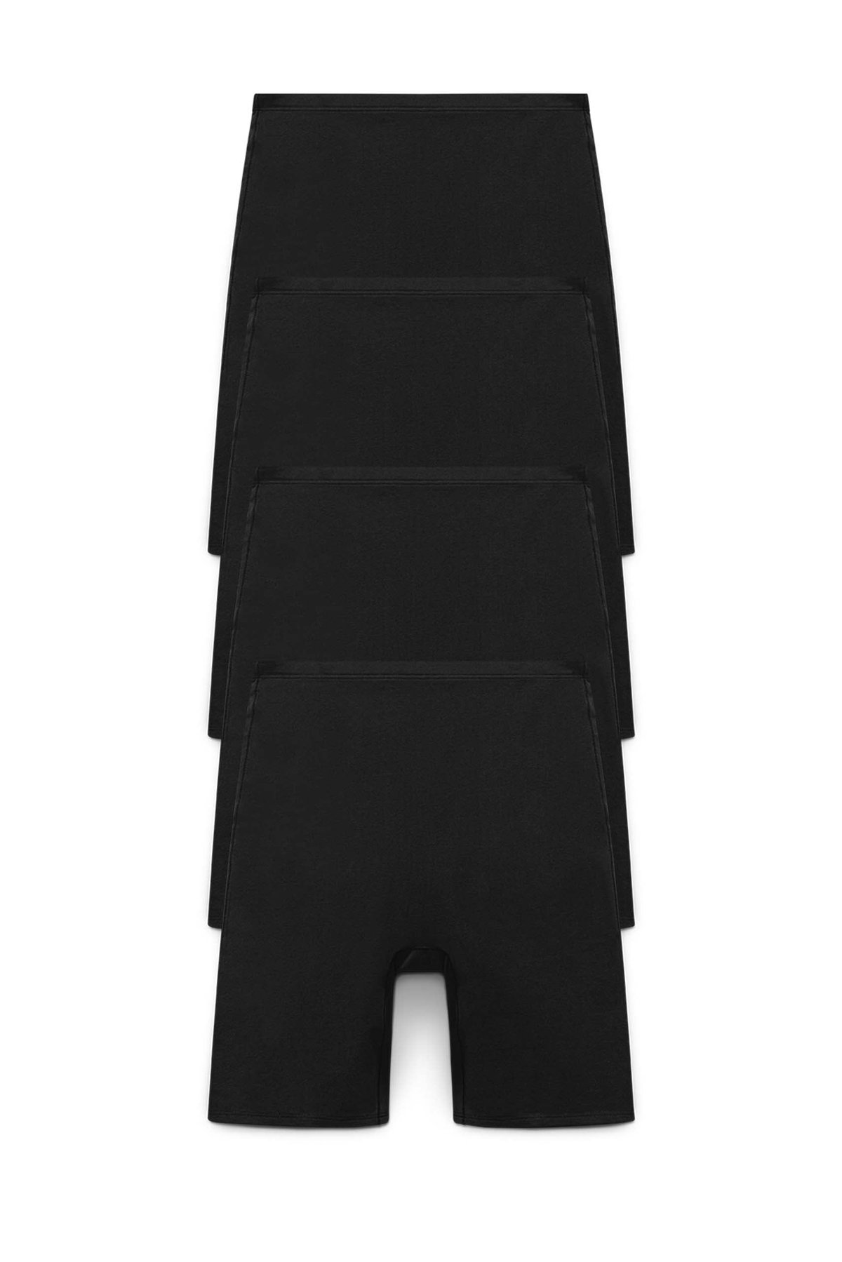 4-pack Organic Cotton panty with long legs black