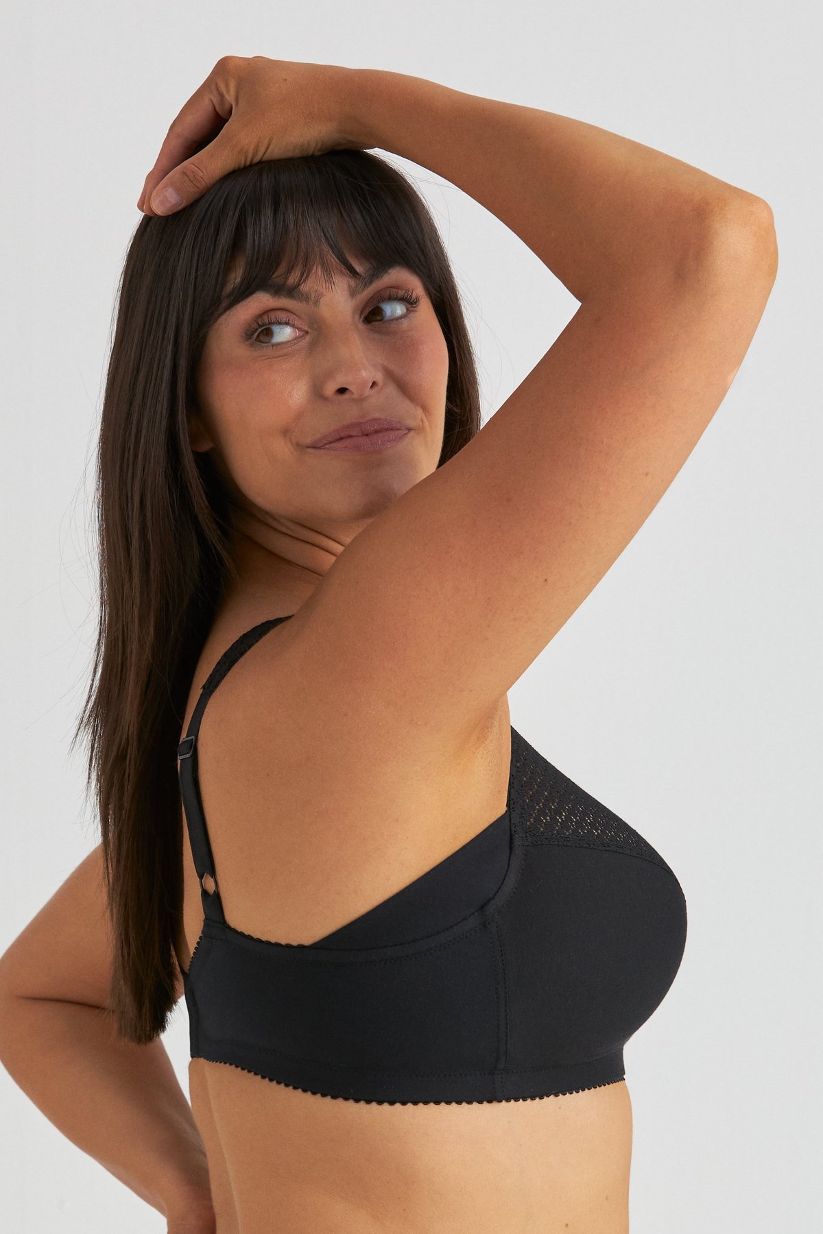 Cotton Dots Comfort bra with side wing 