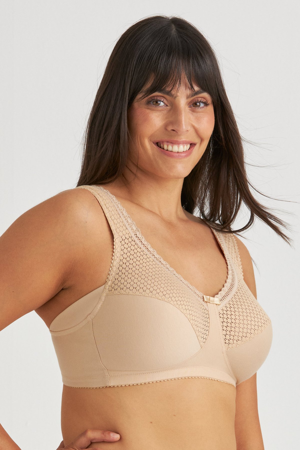 Cotton Dots Comfort bra with side wing 