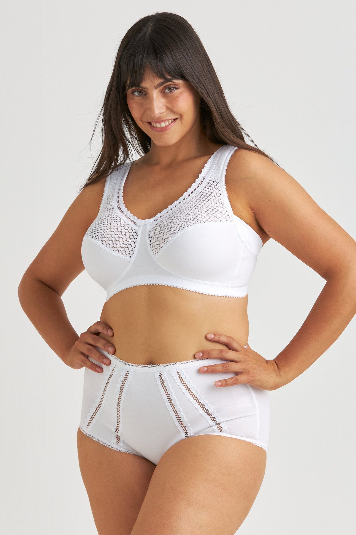 Cotton Dots Comfort bra with side wing 