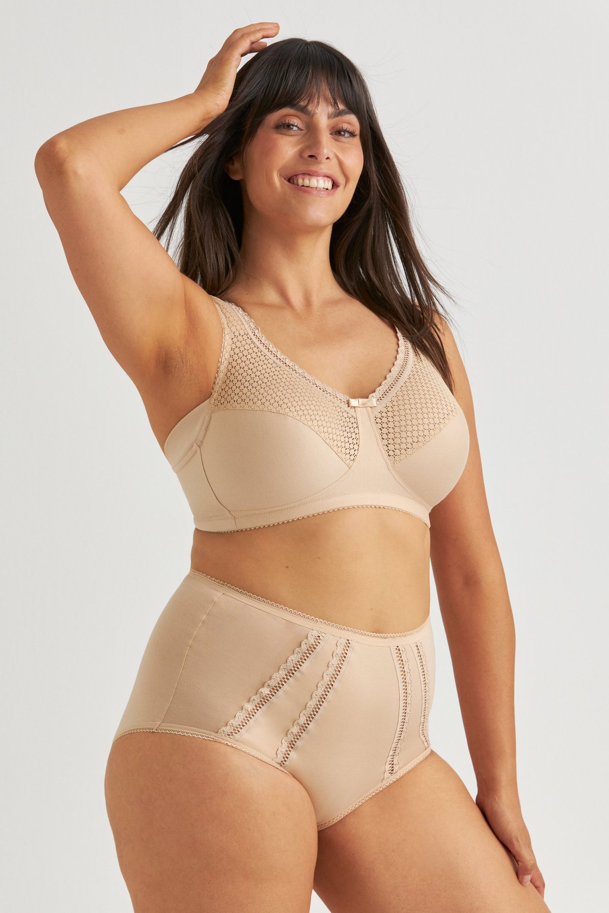 Cotton Dots Comfort bra with side wing 