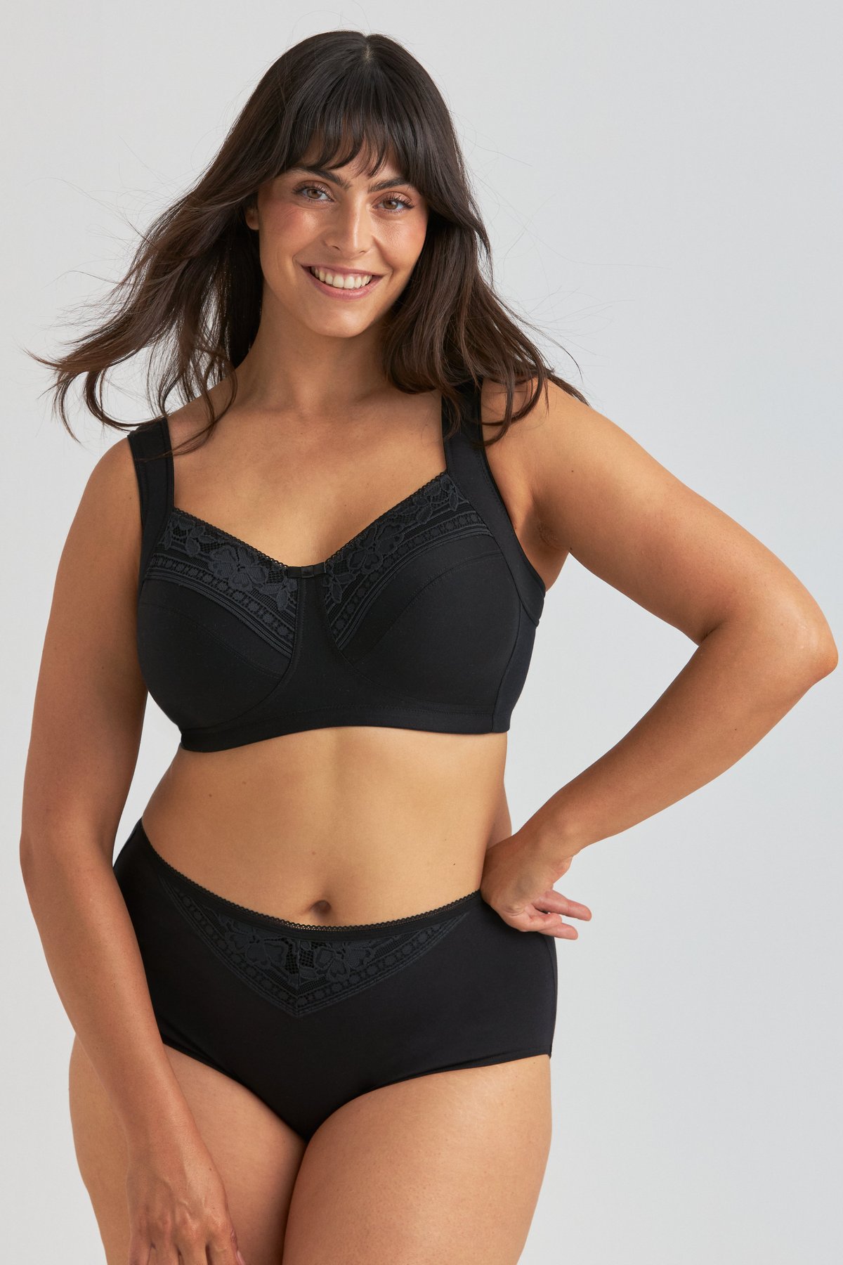 Cotton Divide Lace bra