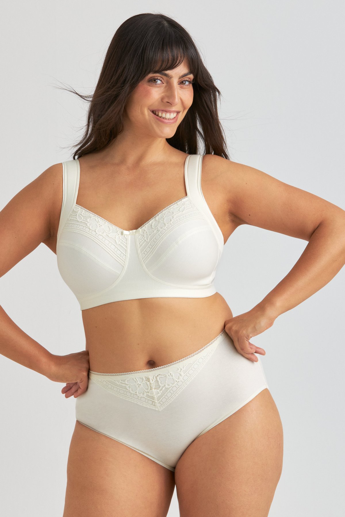 Cotton Divide Lace bra
