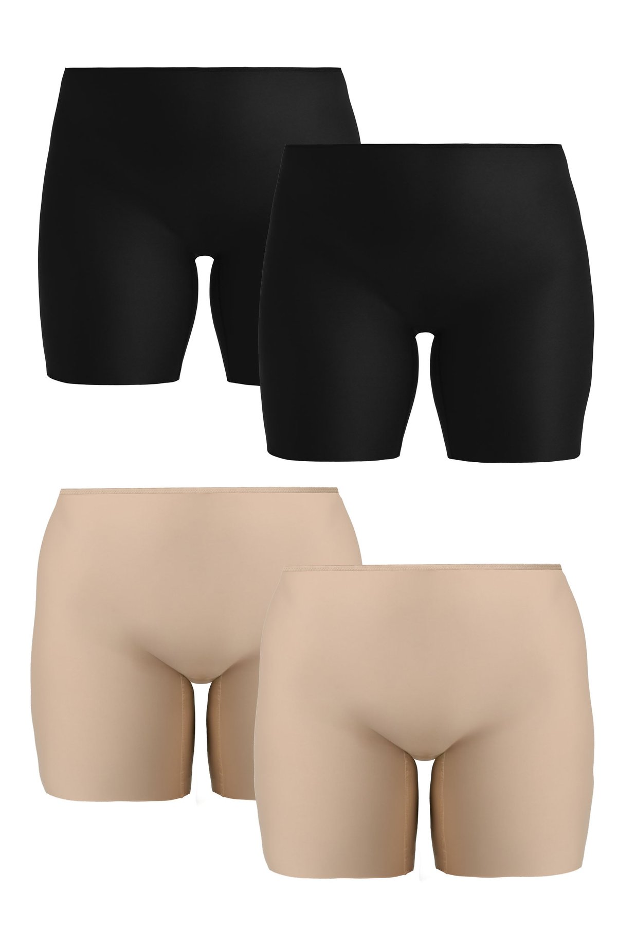 4-pakkaus Cool Sensation lahkeelliset alushousut musta & beige