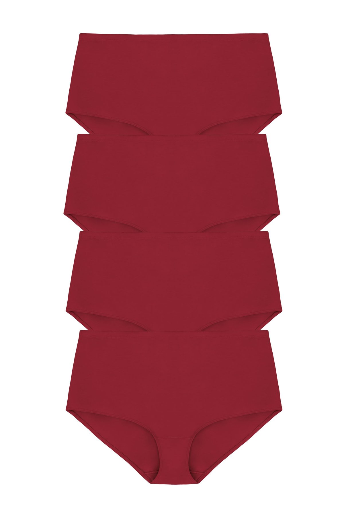 4-pack Organic Cotton maxitrosa röd