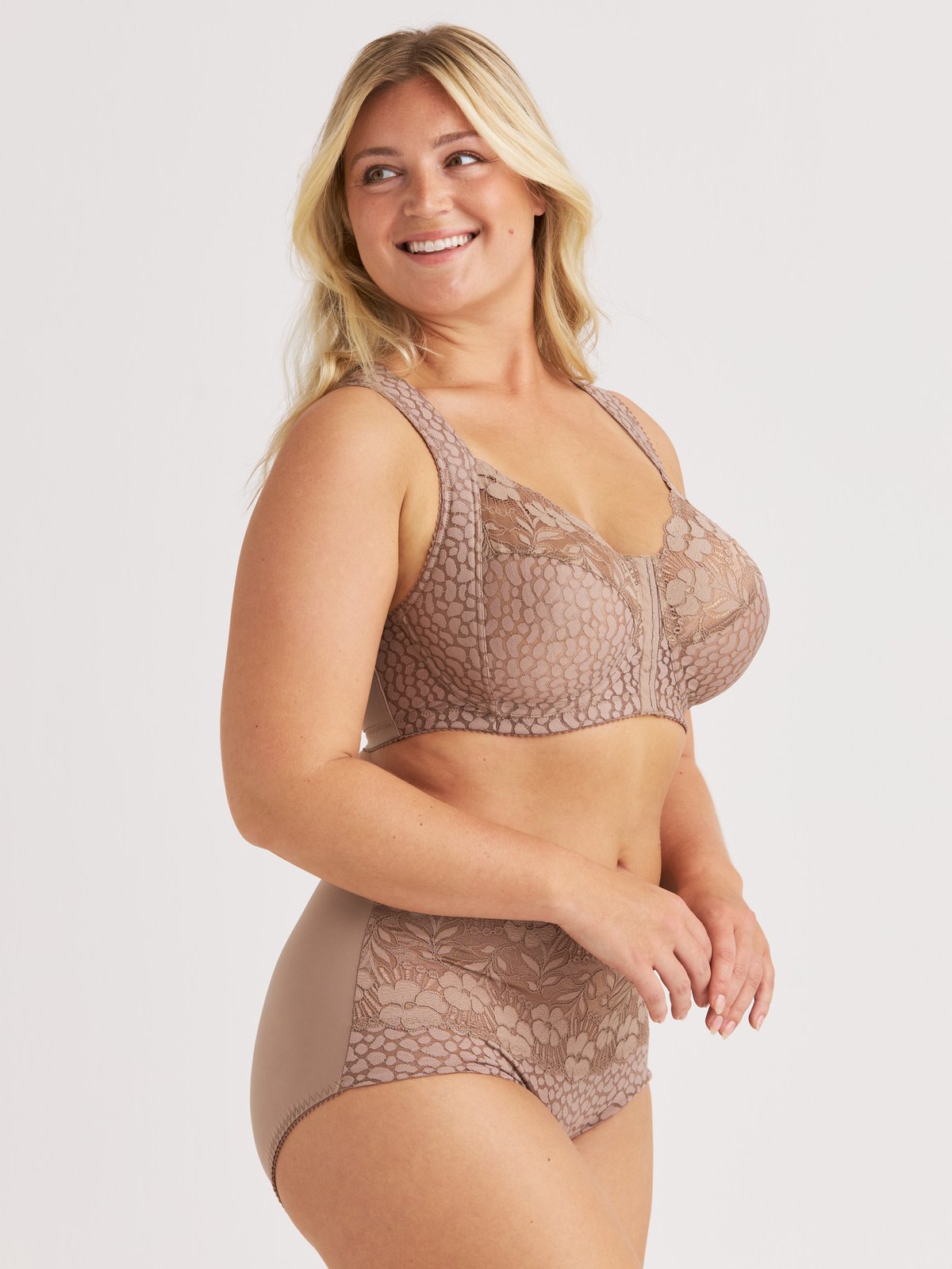 Soutien-gorge Jacquard & Lace à fermeture devant