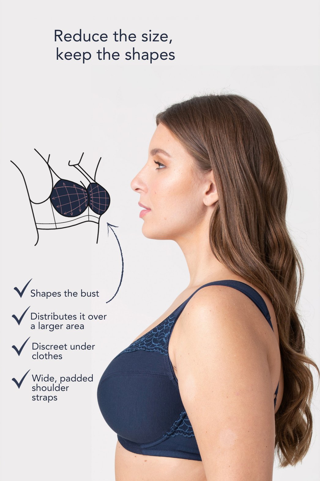 Cotton Now minimizer bra