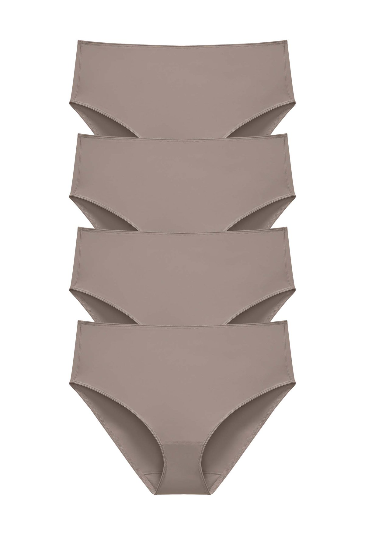 4-pack Recycled Comfort midi panty taupe
