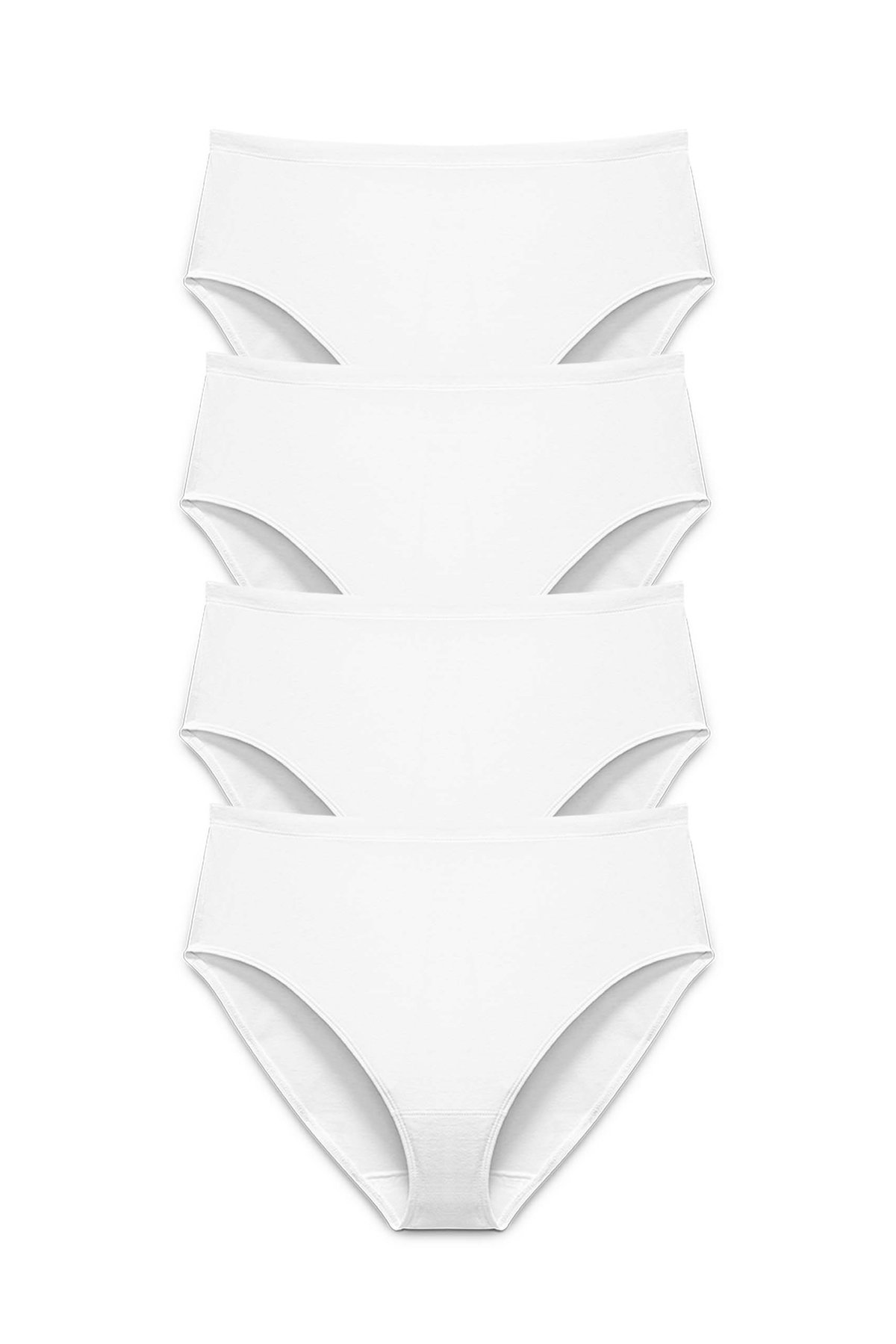 4-pack Organic Cotton midi panty white