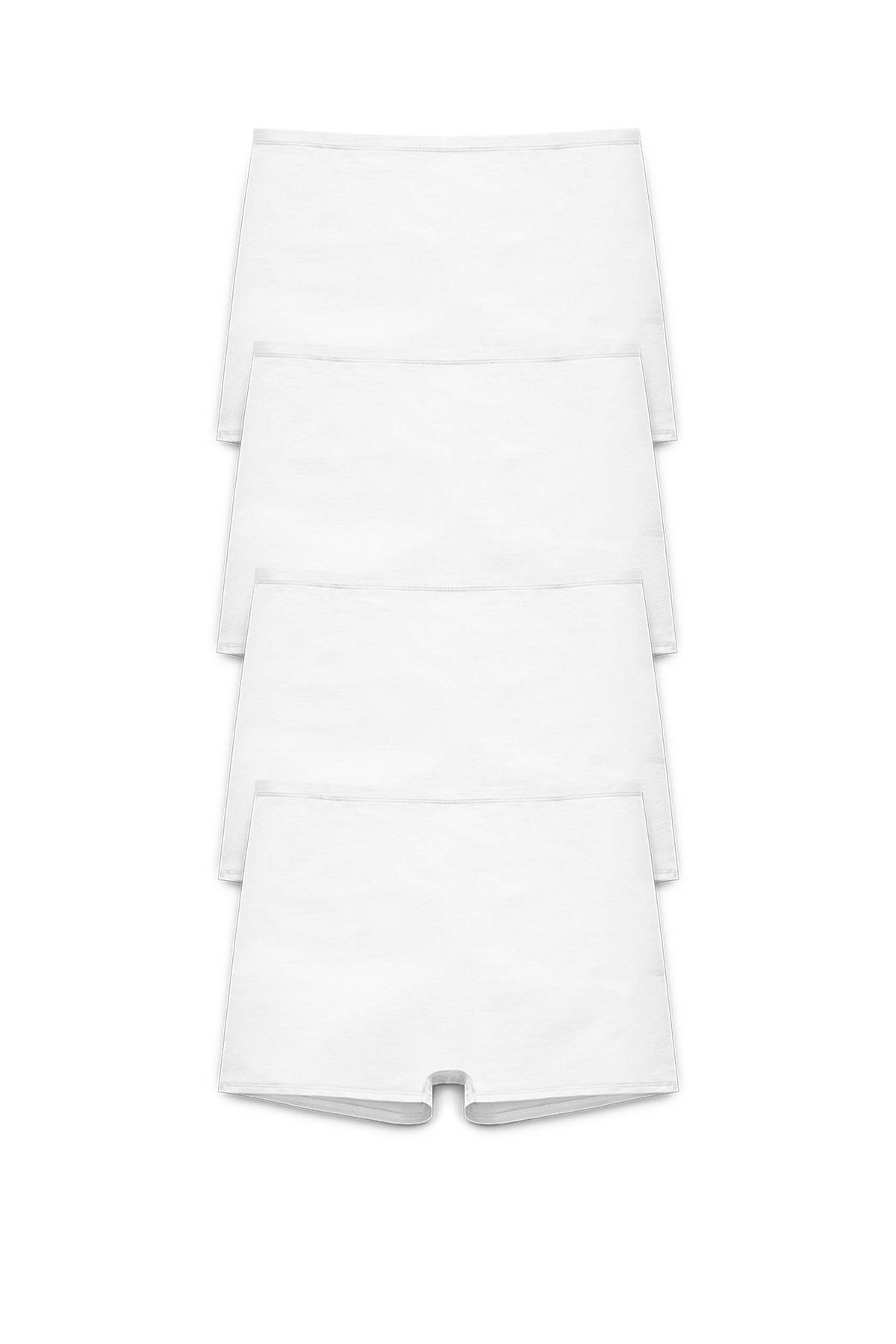 4-pack Organic Cotton shorty panty white