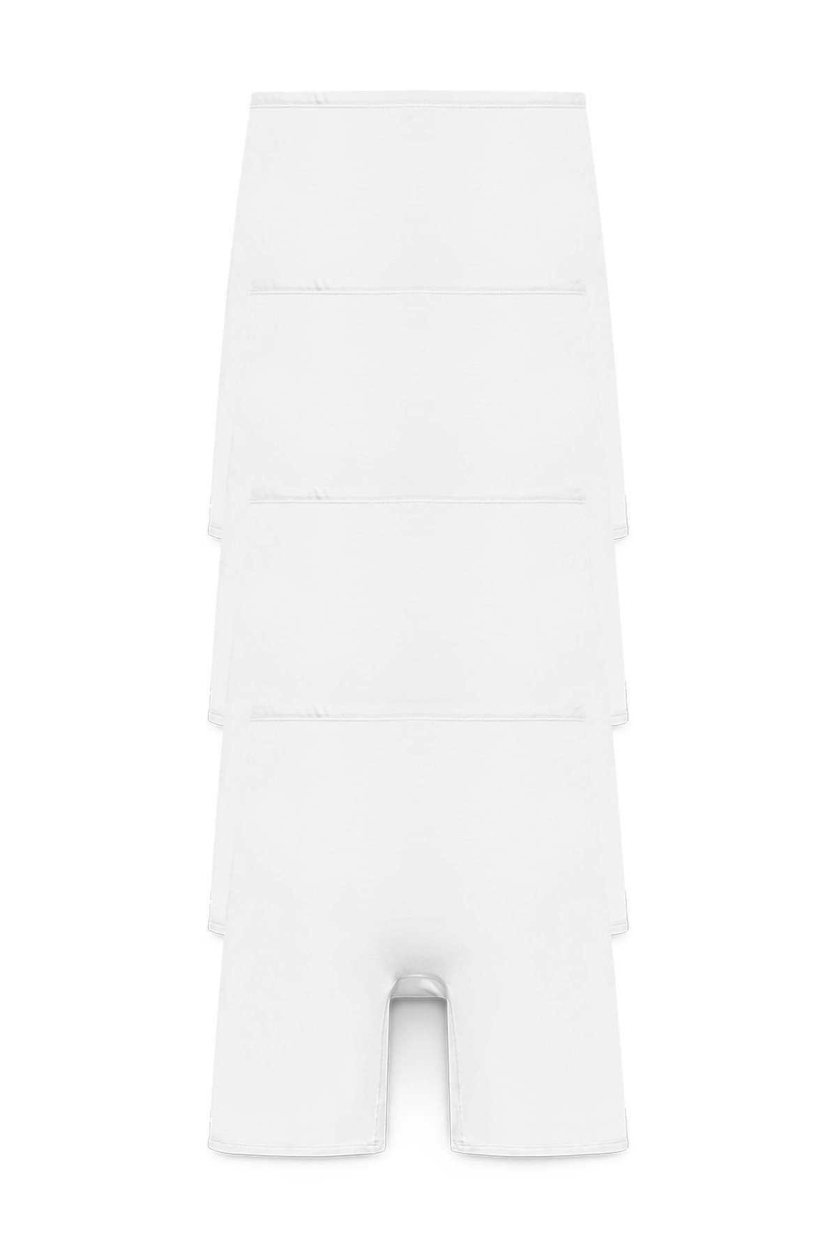 4-pack Organic Cotton panty with long legs white