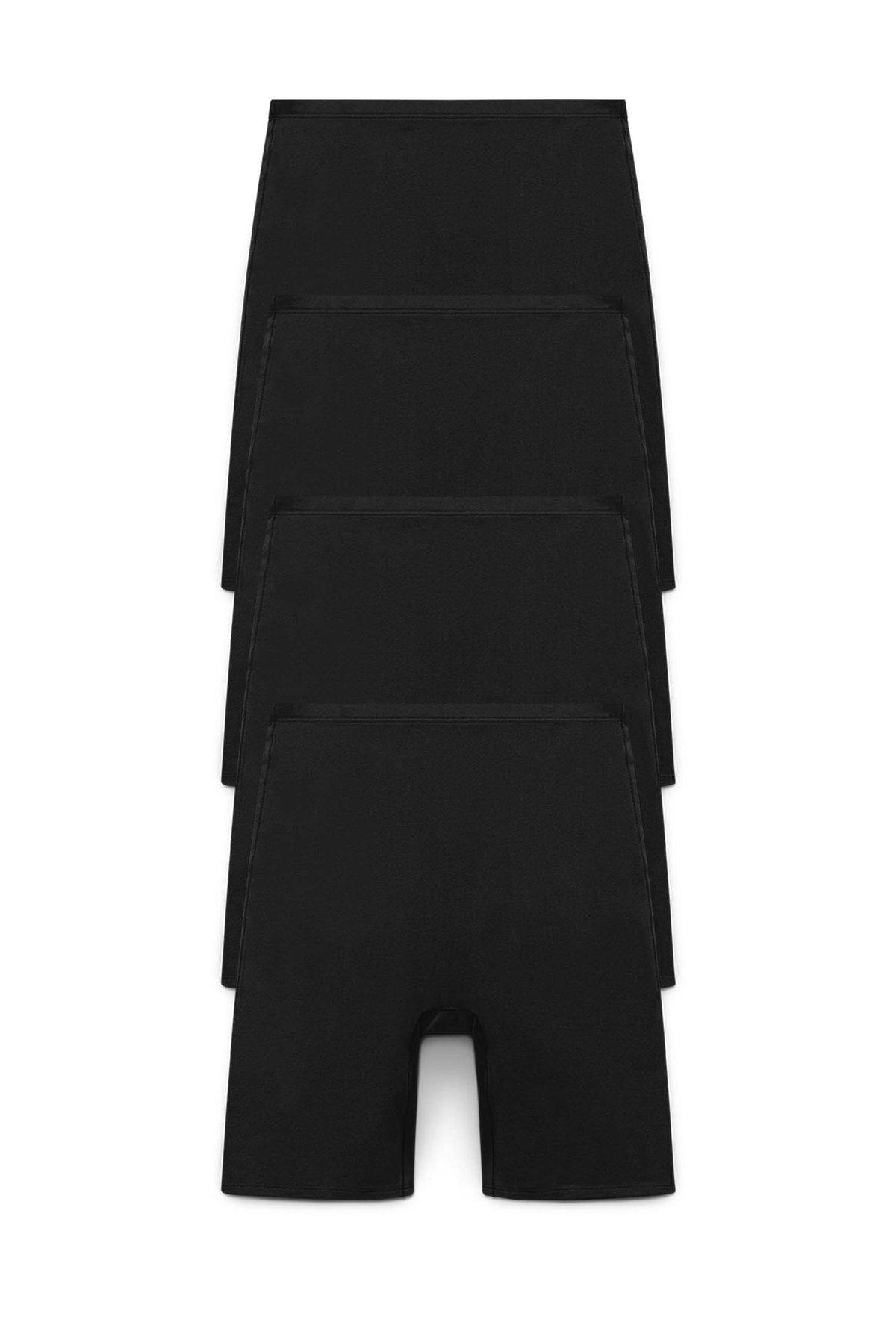 4-pack Organic Cotton panty with long legs black